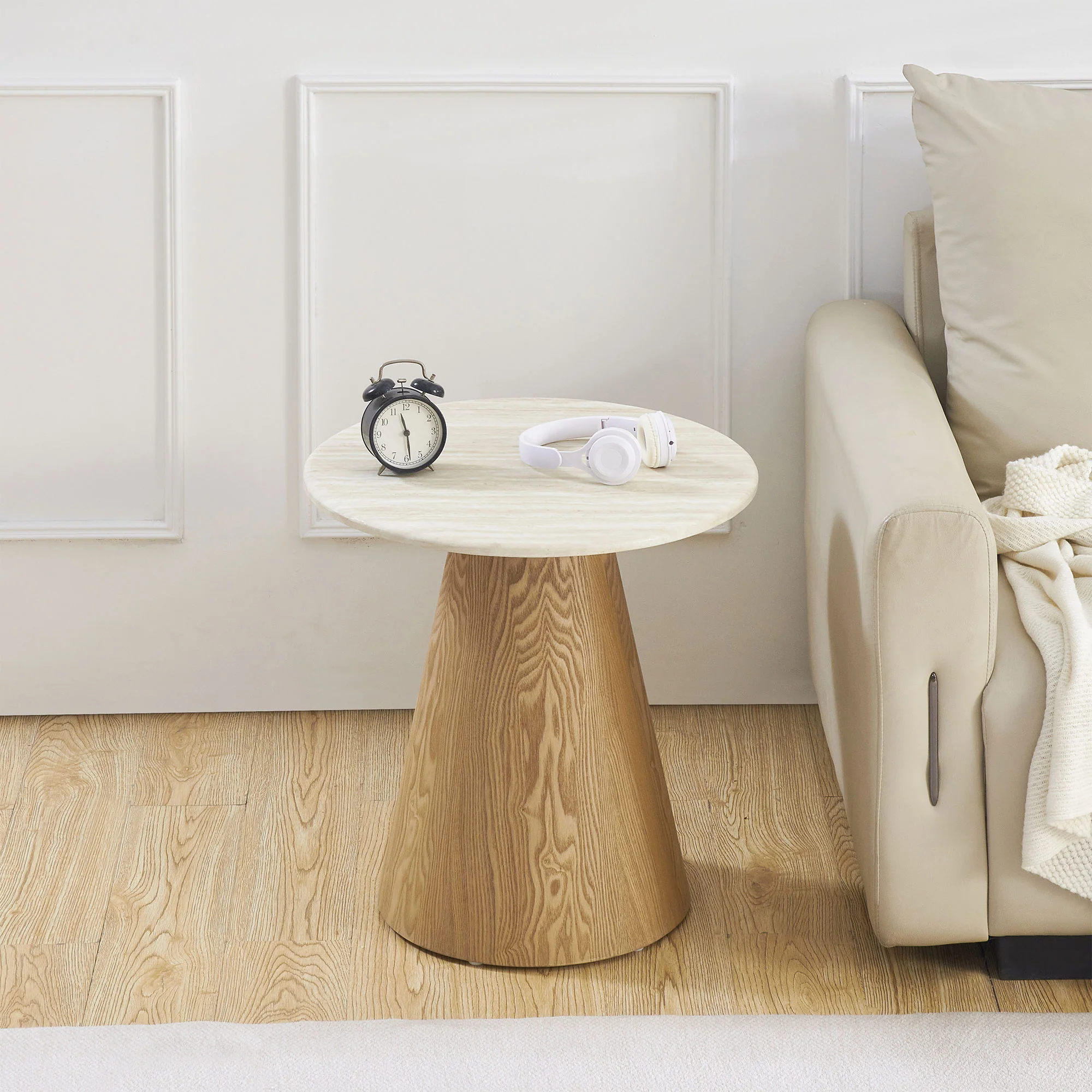 Novara - Marble Effect Lamp Table - Image 7