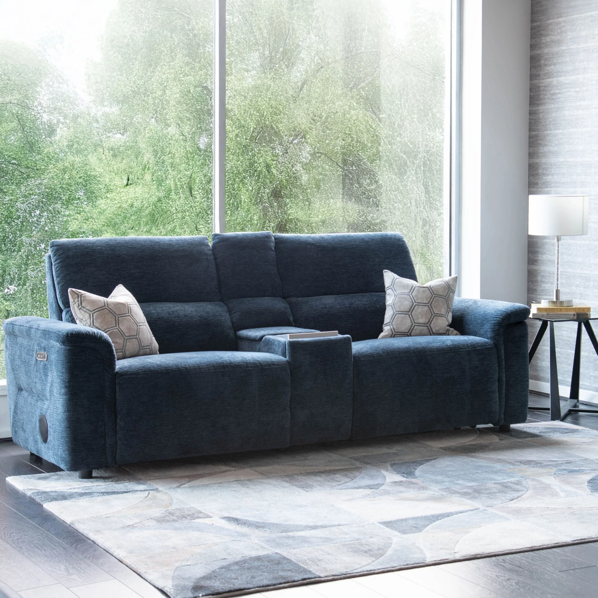 Odeon - 3 Seat Power Recliner Sofa With Touchscreen In Fabric - Image 7