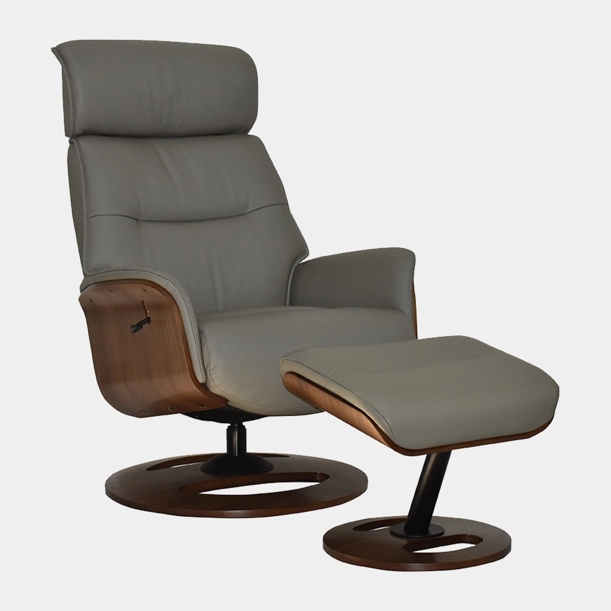 Ontario - Swivel Recliner Chair & Stool, Leather
