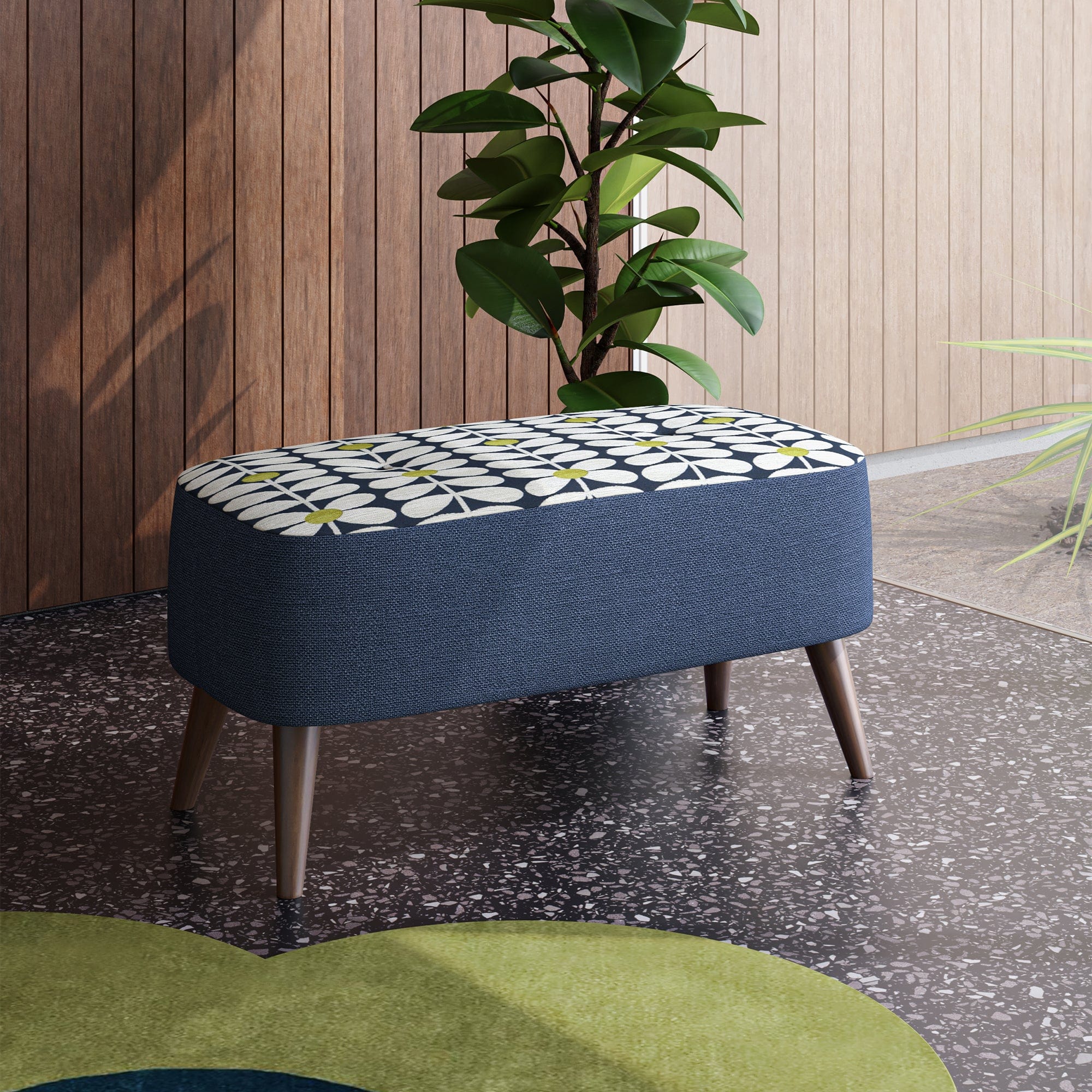 Orla Kiely Donegal - Footstool, Fabric - Image 2