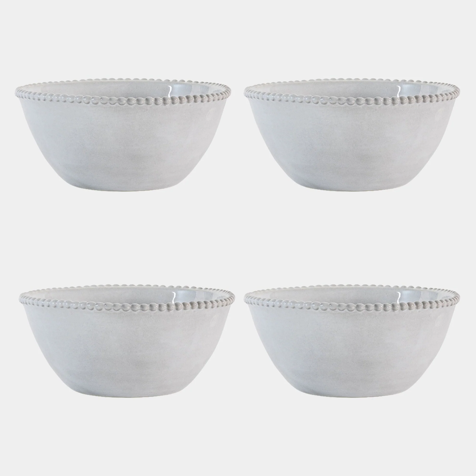 Perola Beaded - Soup & Cereal Bowls, Set of 4
