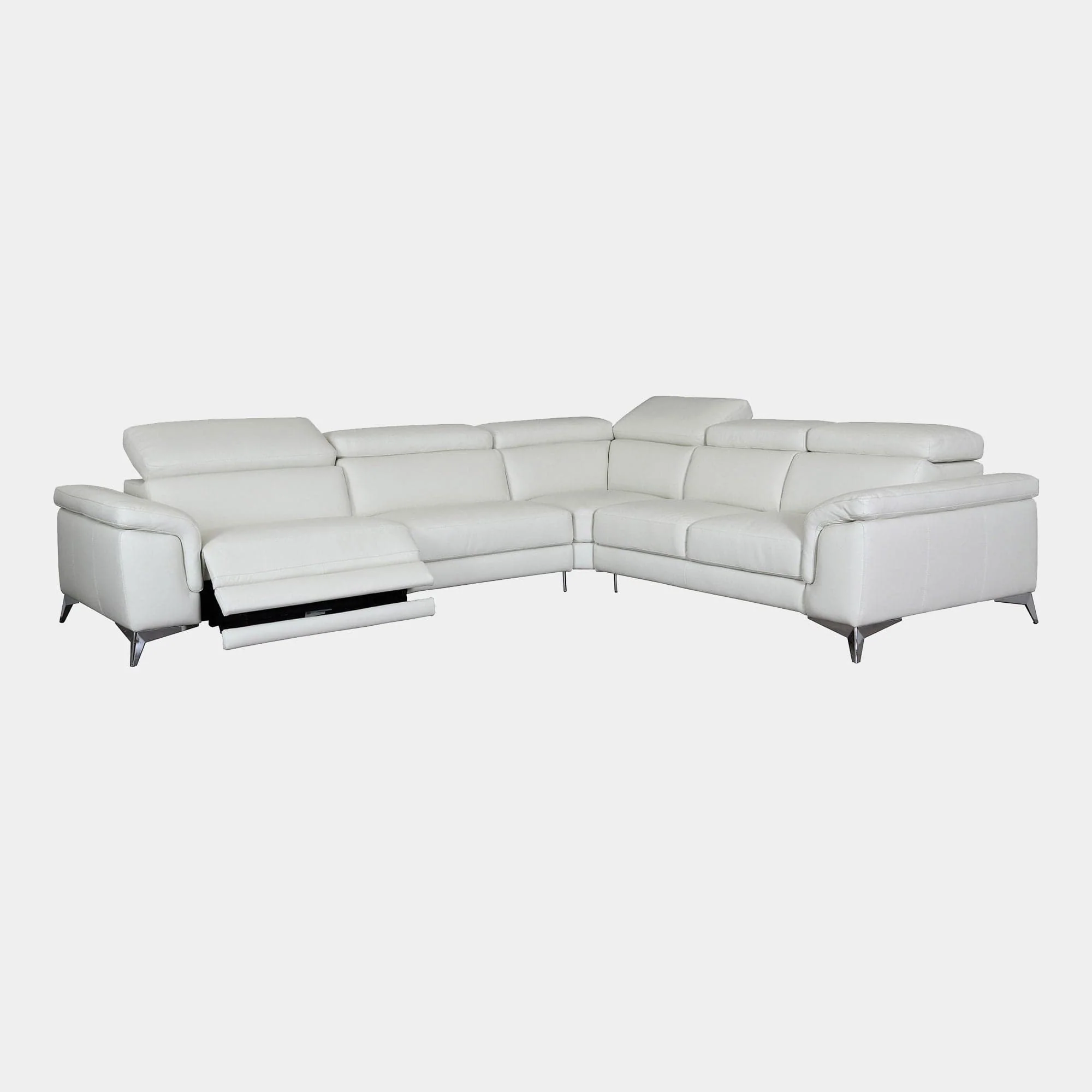 Portofino - RHF Power Recliner Corner Sofa, Leather