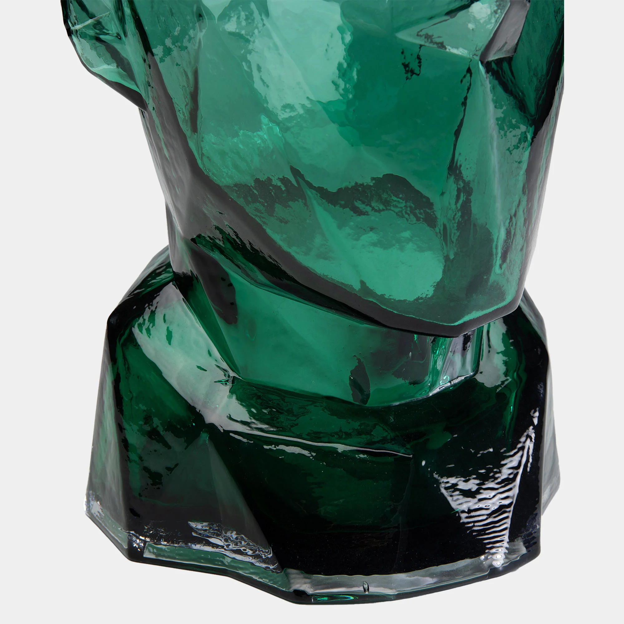 Prism Face - Glass Vase, Green - Image 7