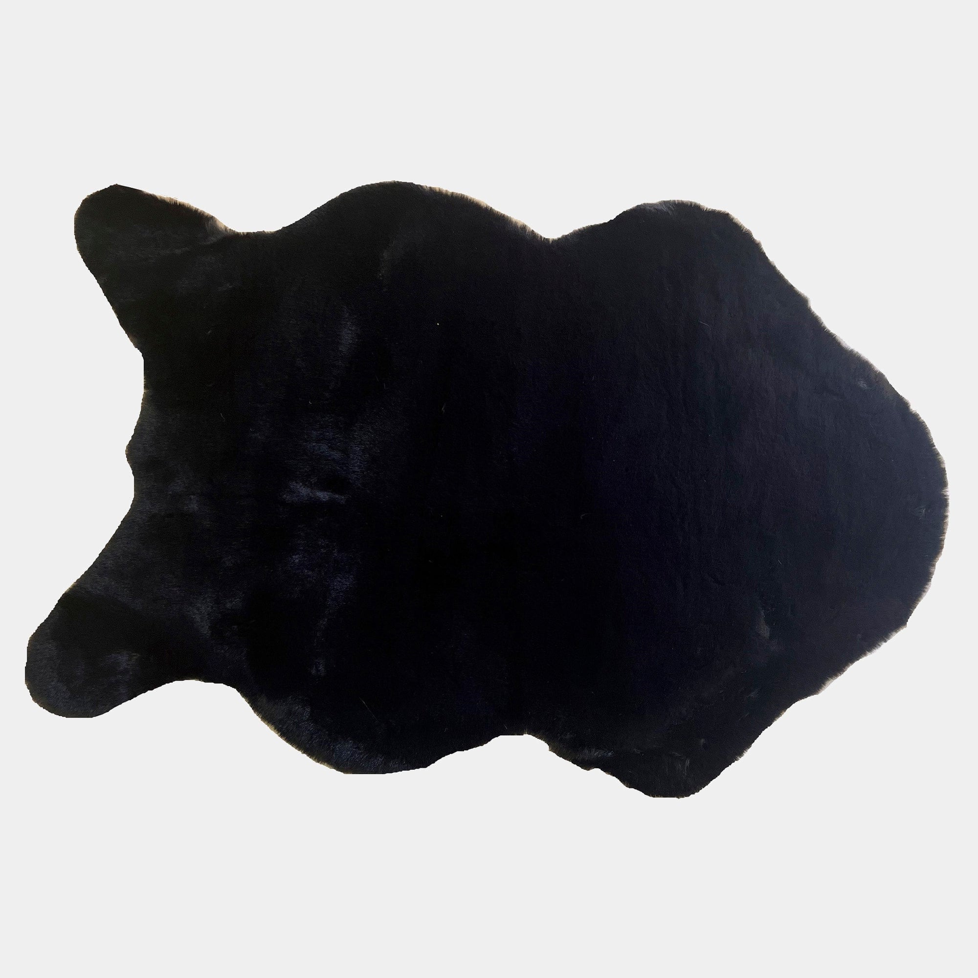 Randal Black - Faux Rabbit Fur Rug 60x90cm