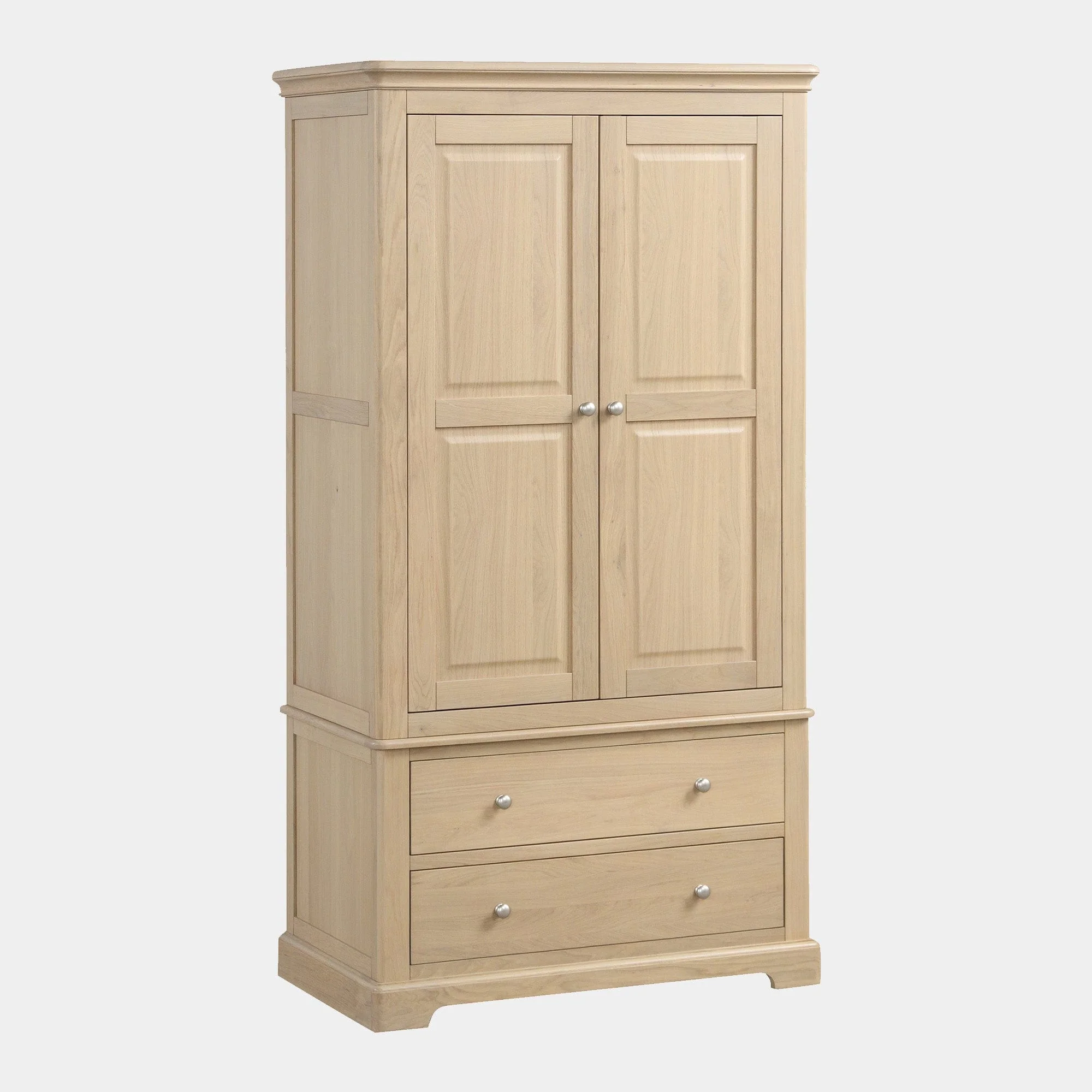 Ravenswood Oak - 2 Door Wardrobe With Drawers