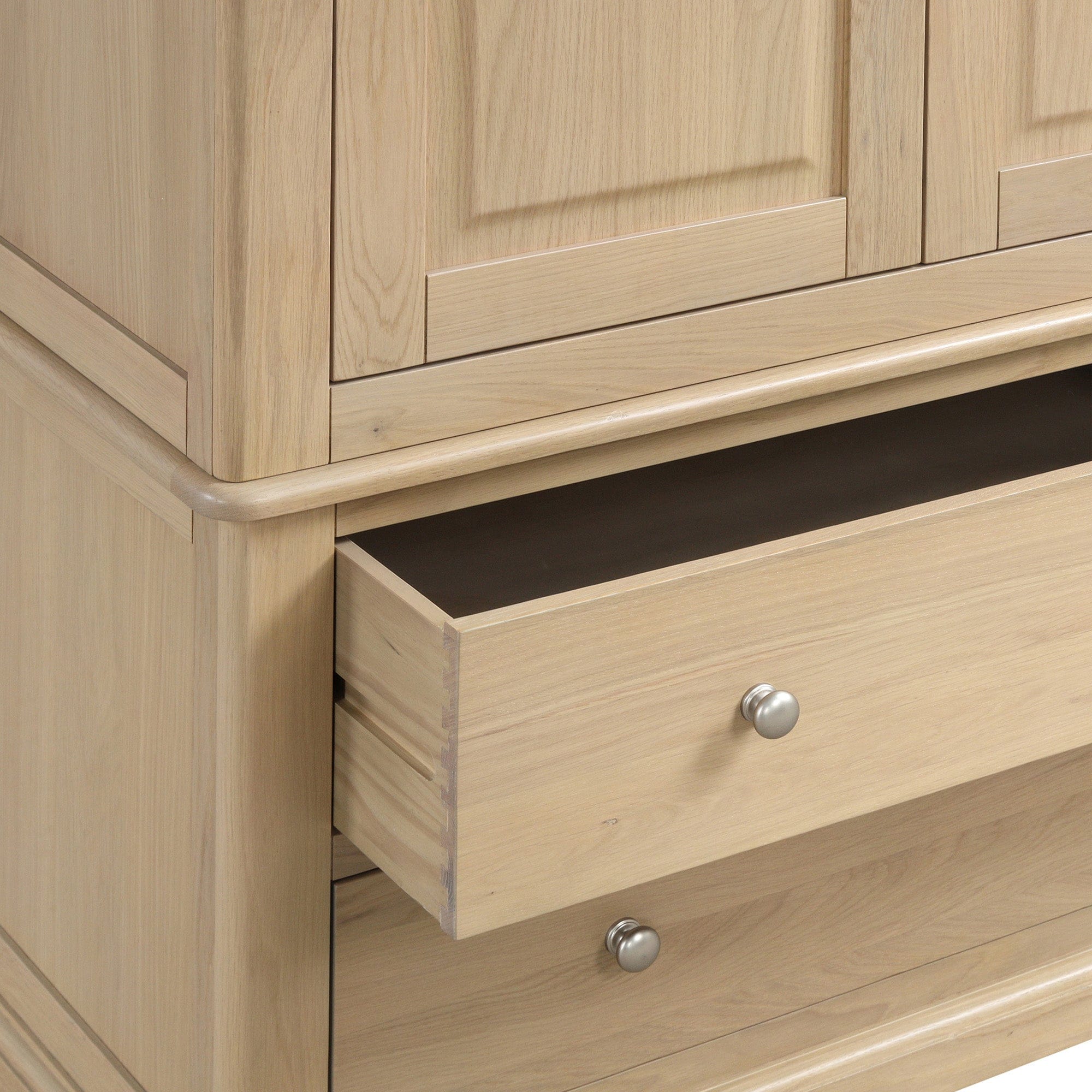 Ravenswood Oak - 2 Door Wardrobe With Drawers - Image 3