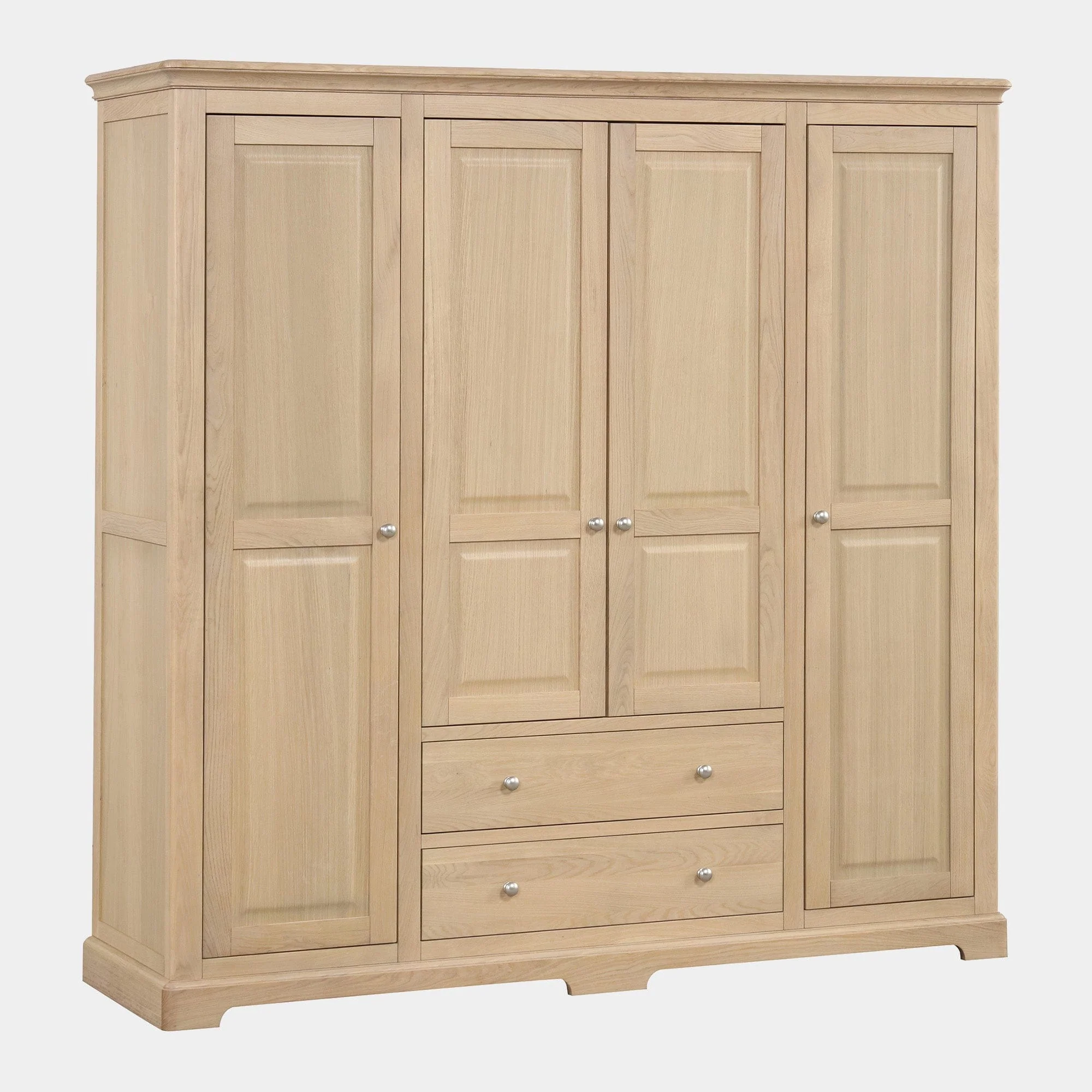 Ravenswood Oak - 4 Door Wardrobe With Drawers