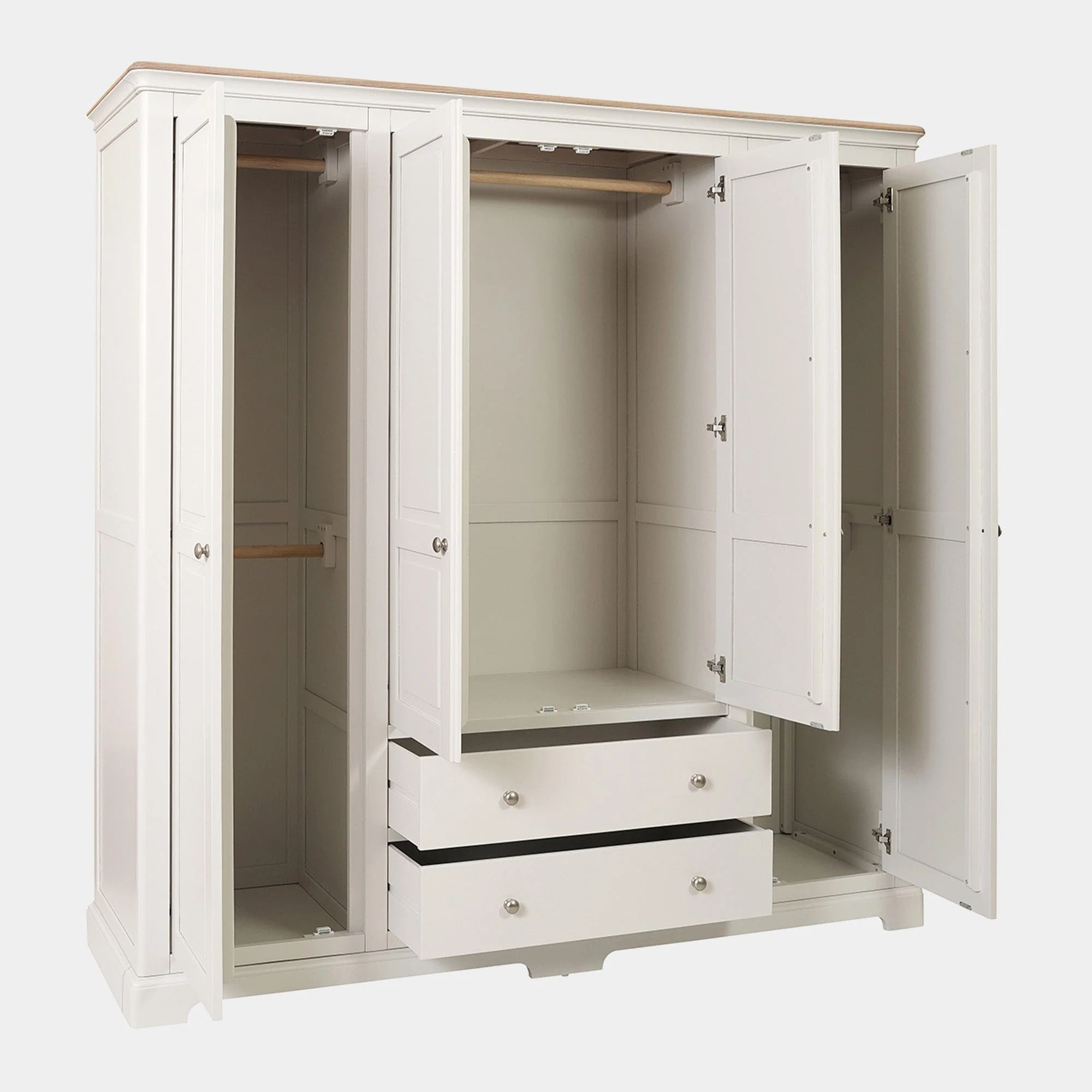Ravenswood Painted - 4 Door Wardrobe With Drawers - Image 3