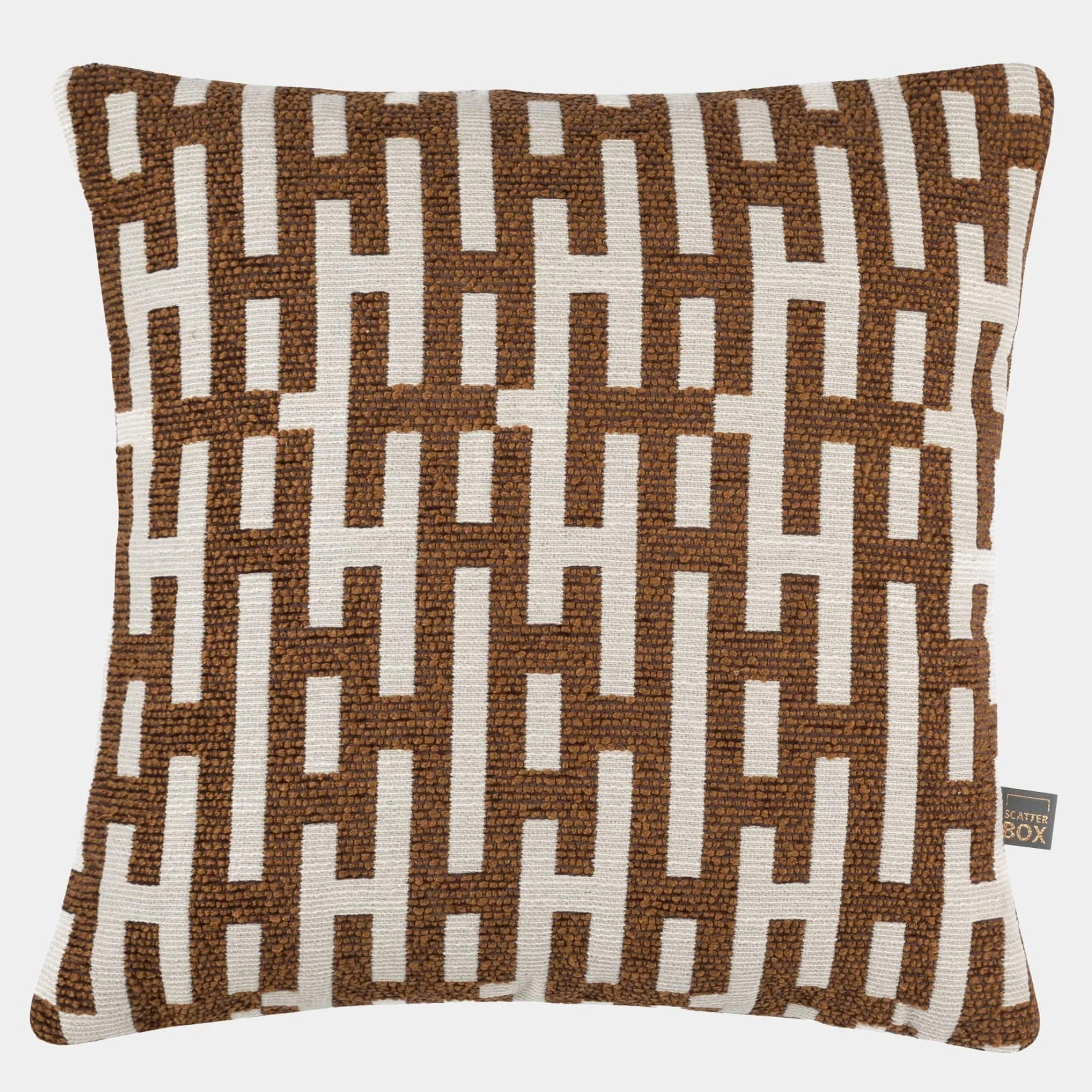 Retro - Cognac Brown Cushion 43x43cm