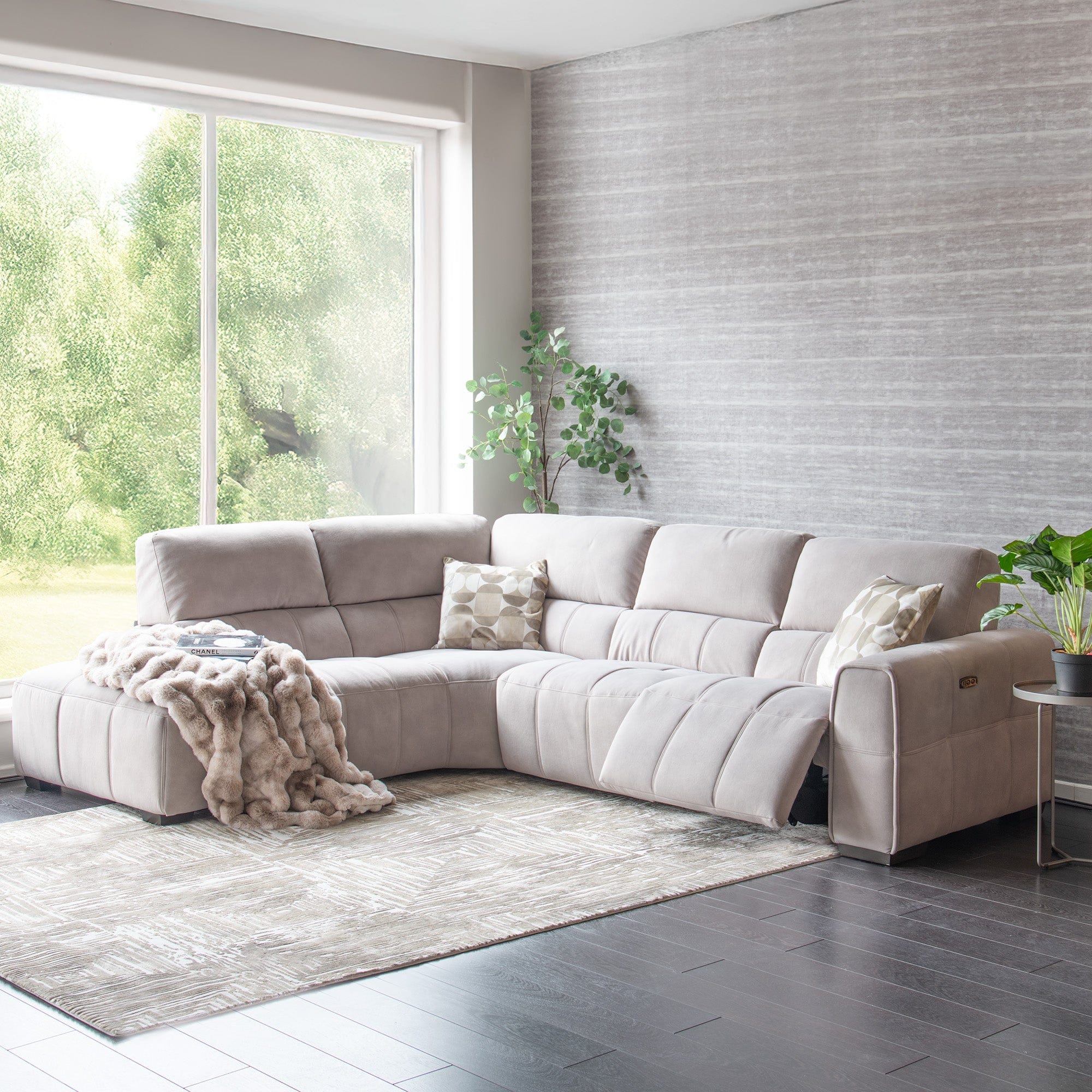 Michigan - RHF Power Recliner Corner Sofa, Fabric - Image 6