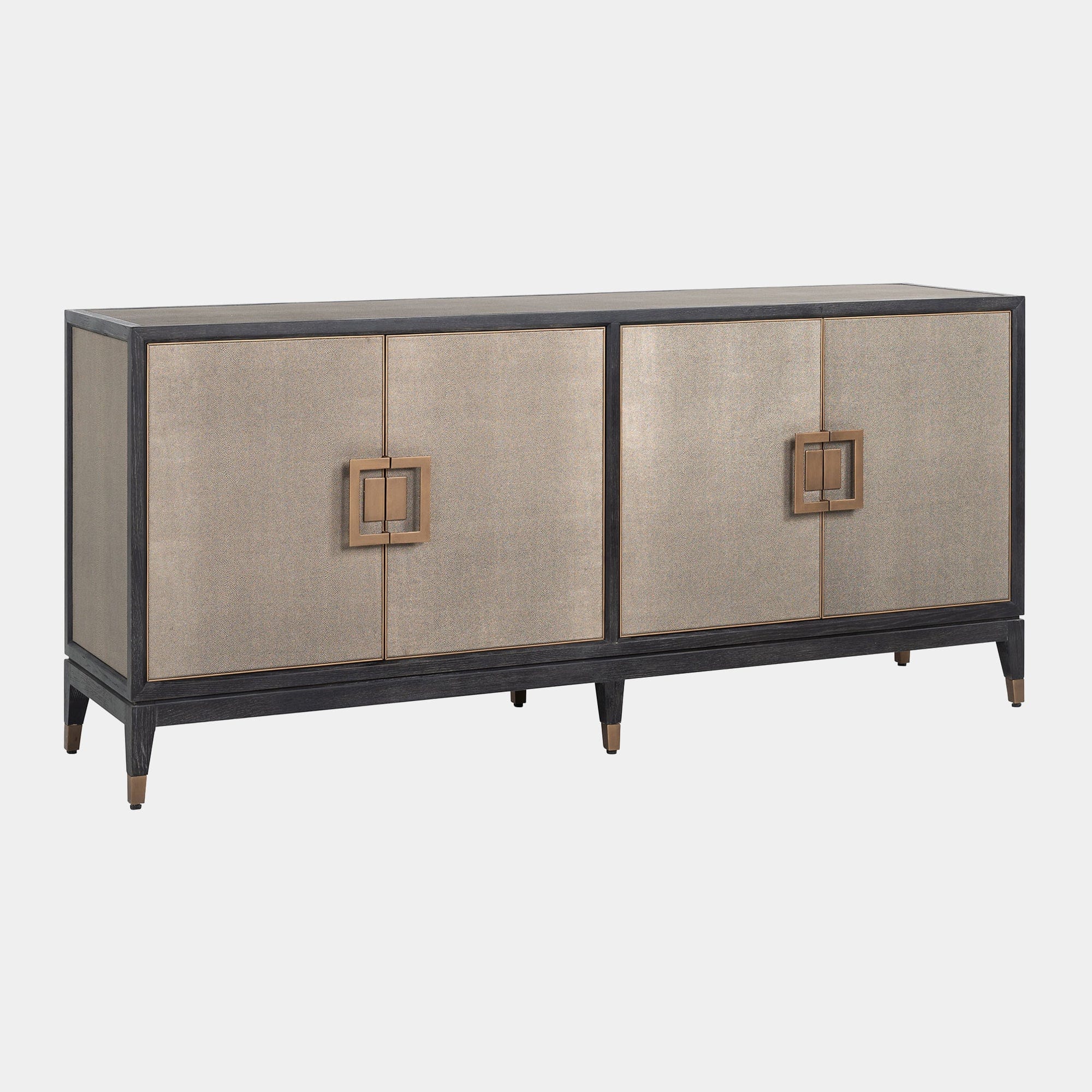 Ridgeville - 4 Door Sideboard, Faux Shagreen