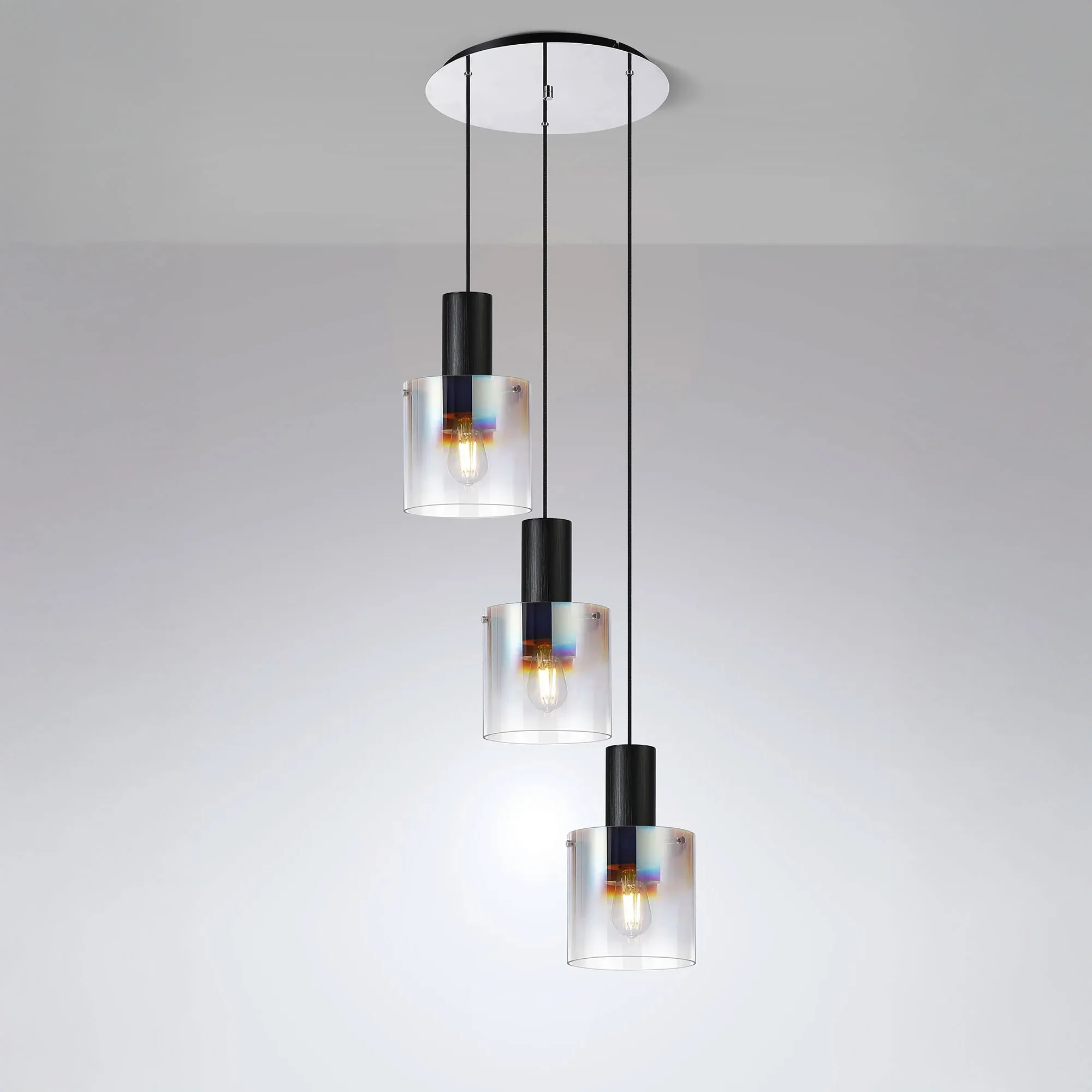 Rizzi Chrome - Pendant Ceiling Light, 3 Light - Image 2