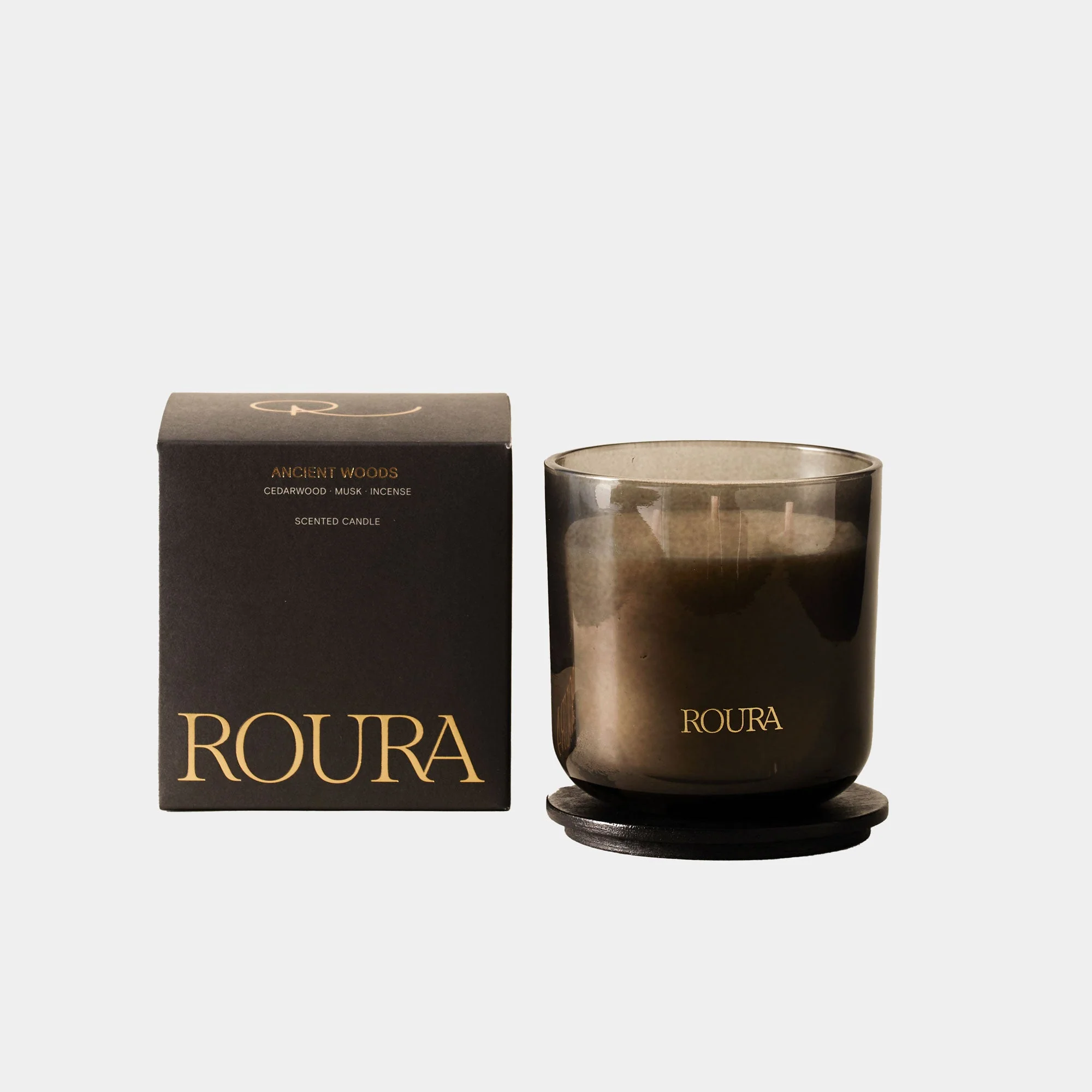 Roura Ancient Woods - Cedar Wood, Musk & Incense Candle & Reed Diffuser Set - Image 5