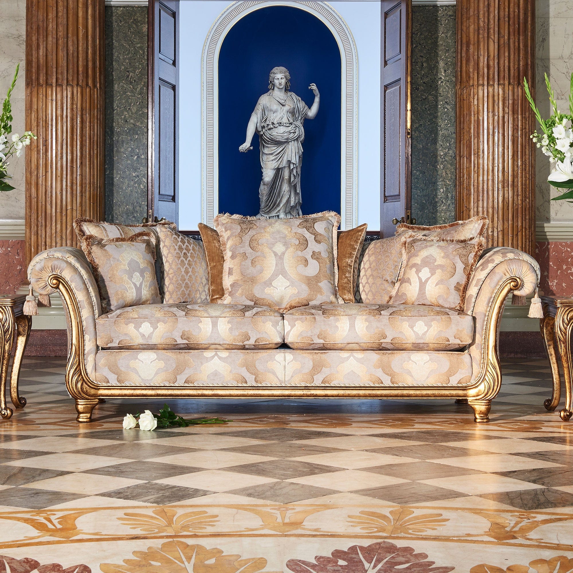 Santa Barbara - 4 Seat Pillow Back Sofa, Fabric - Image 2