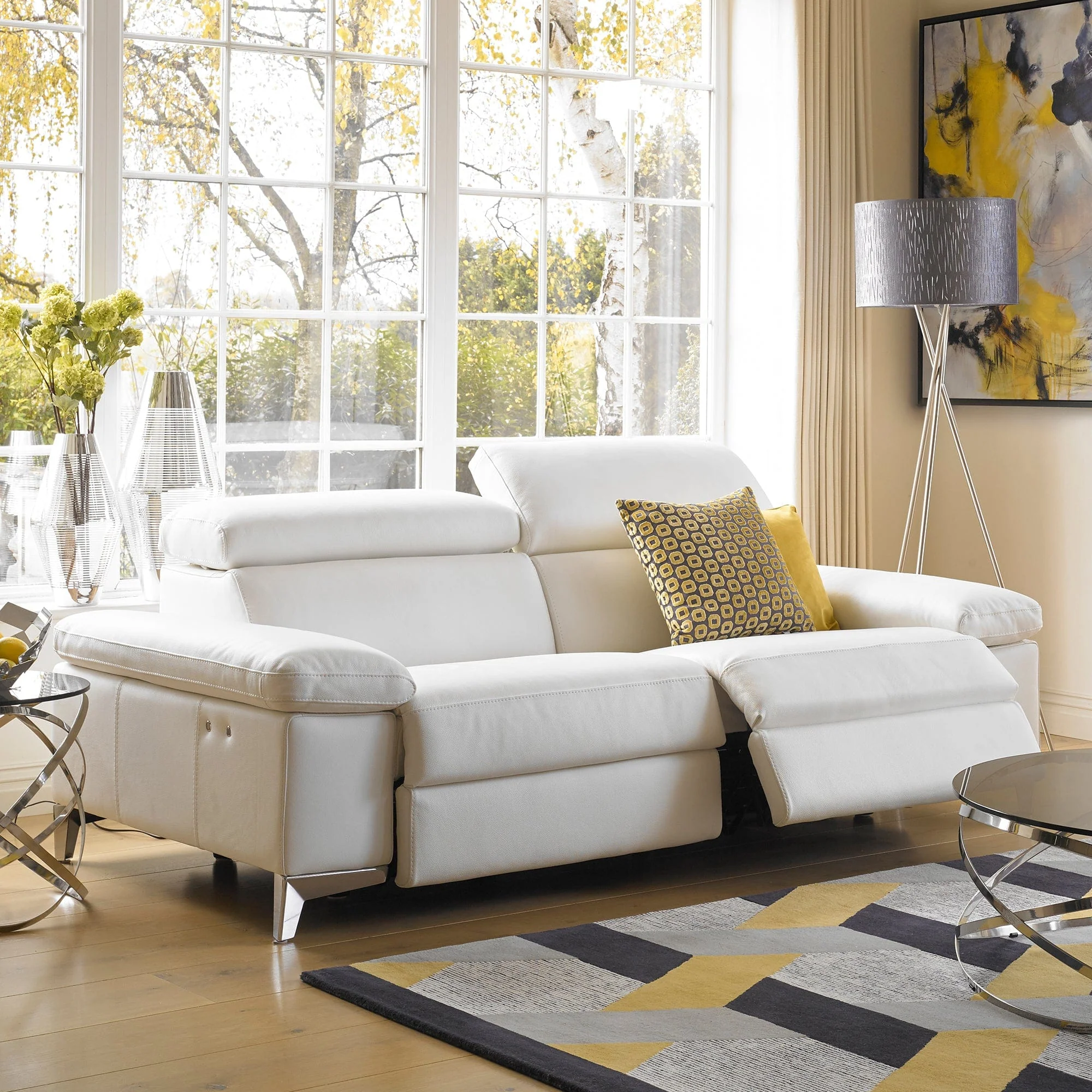 Santoro - 2 Seat Power Recliner Sofa, Leather - Image 2