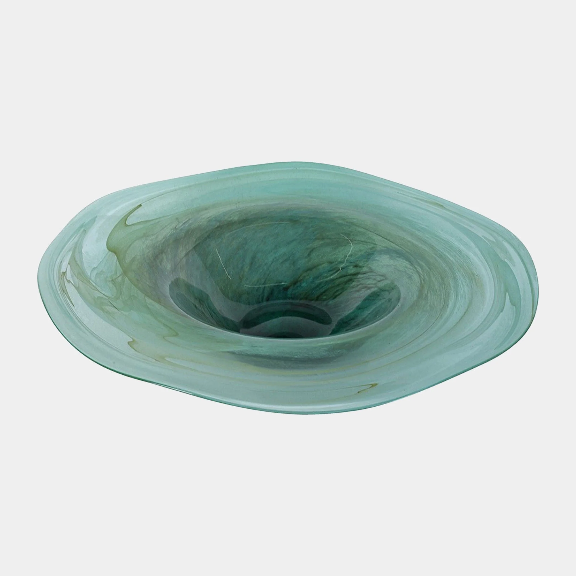 Saturn - Decorative Bowl, Green Glass