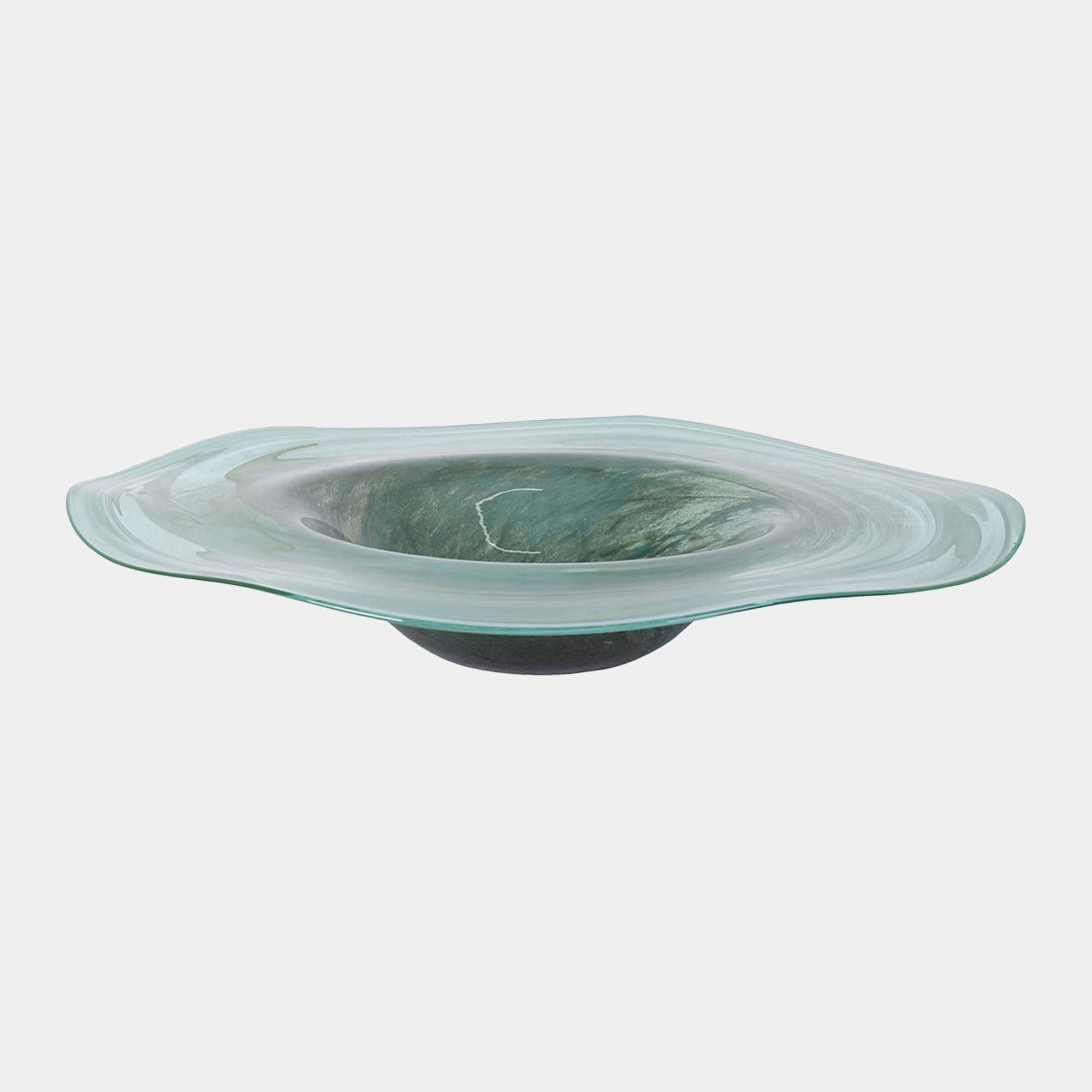 Saturn - Decorative Bowl, Green Glass - Image 2