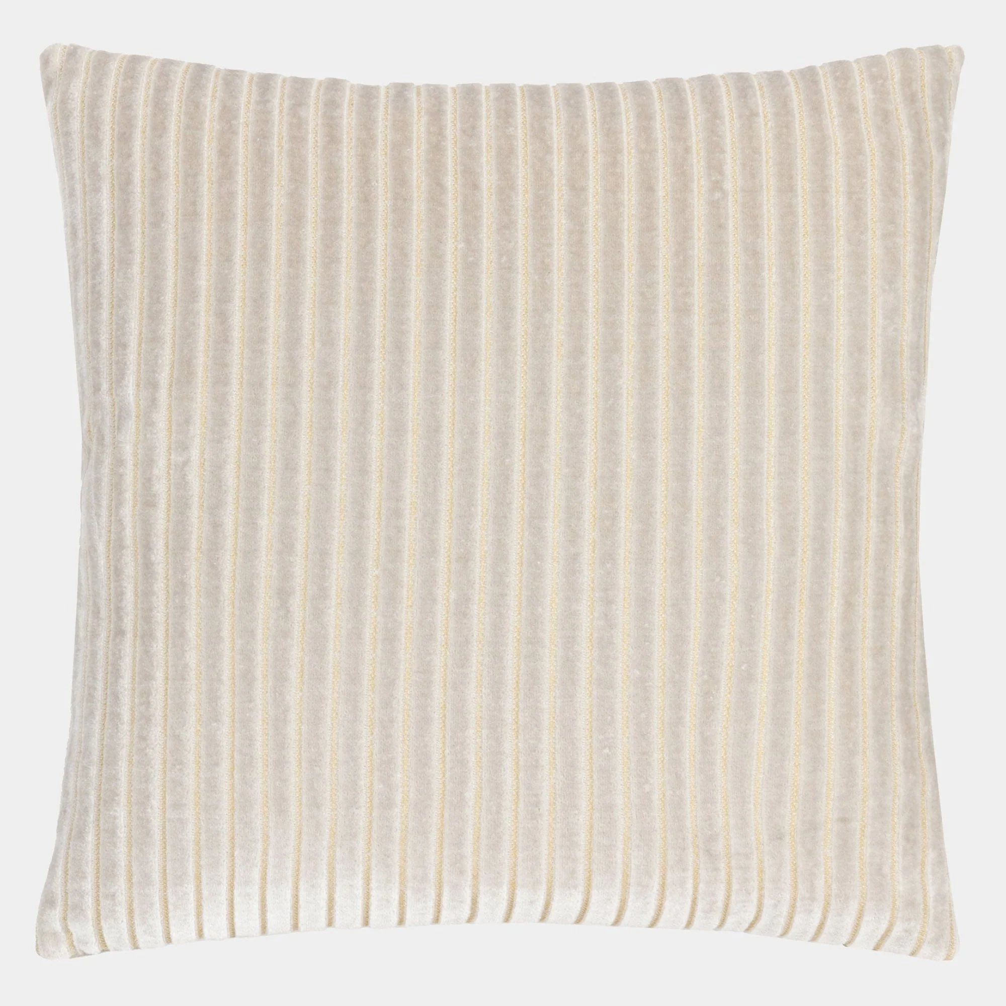Savoy Stripe Velvet - Oyster Cushion 50x50cm