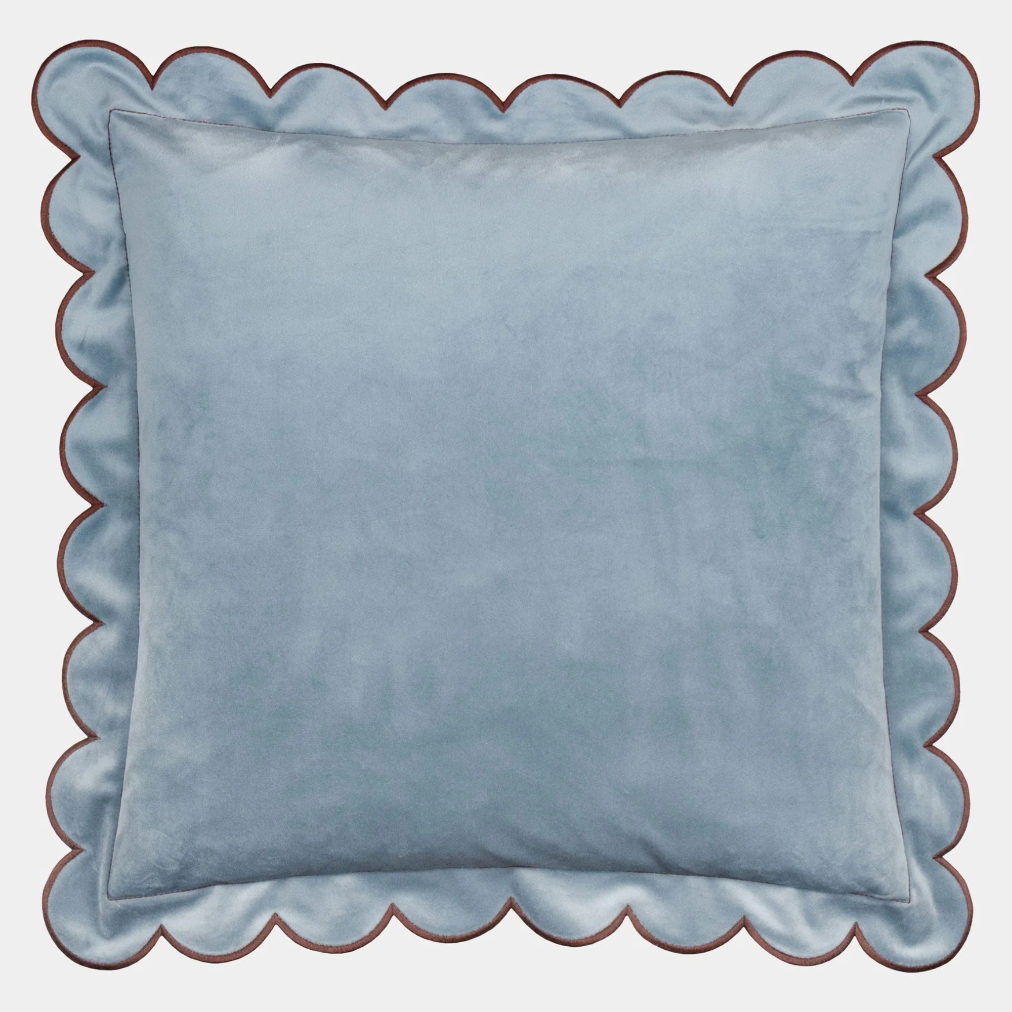 Scallop Velvet - Blue Cushion 45x45cm