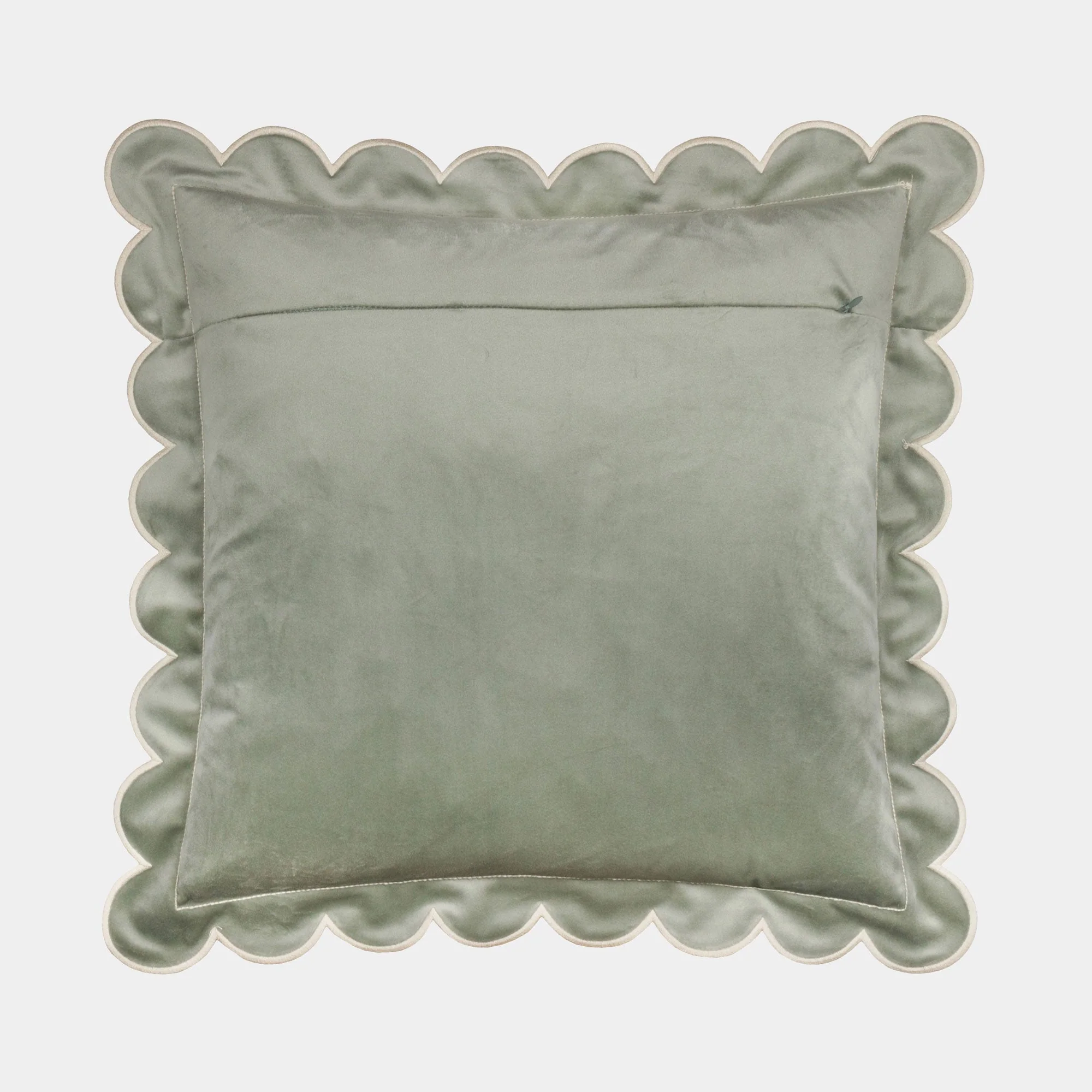 Scallop Velvet - Green Cushion 45x45cm - Image 5