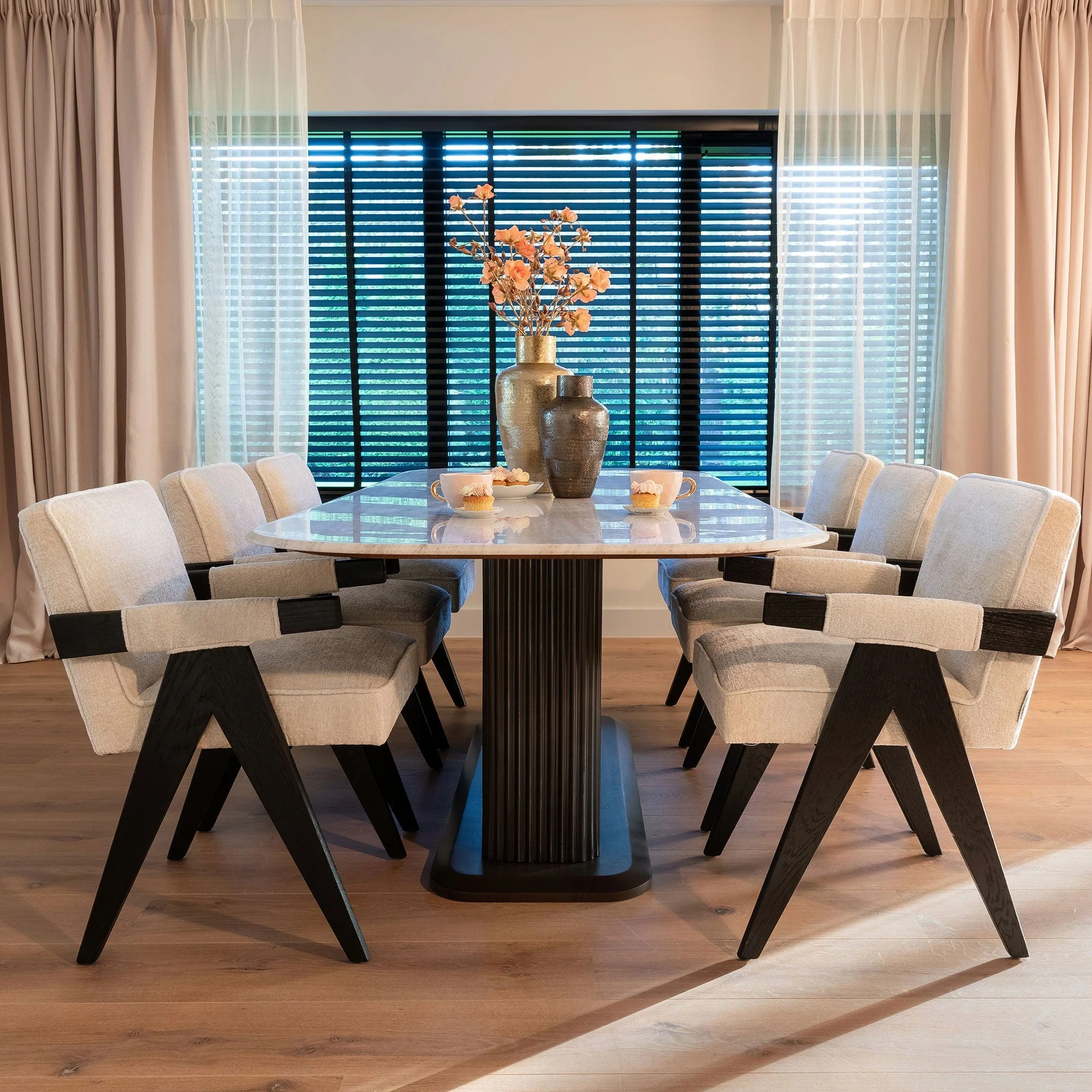 Seabrook - Marble Oval Dining Table - Image 2
