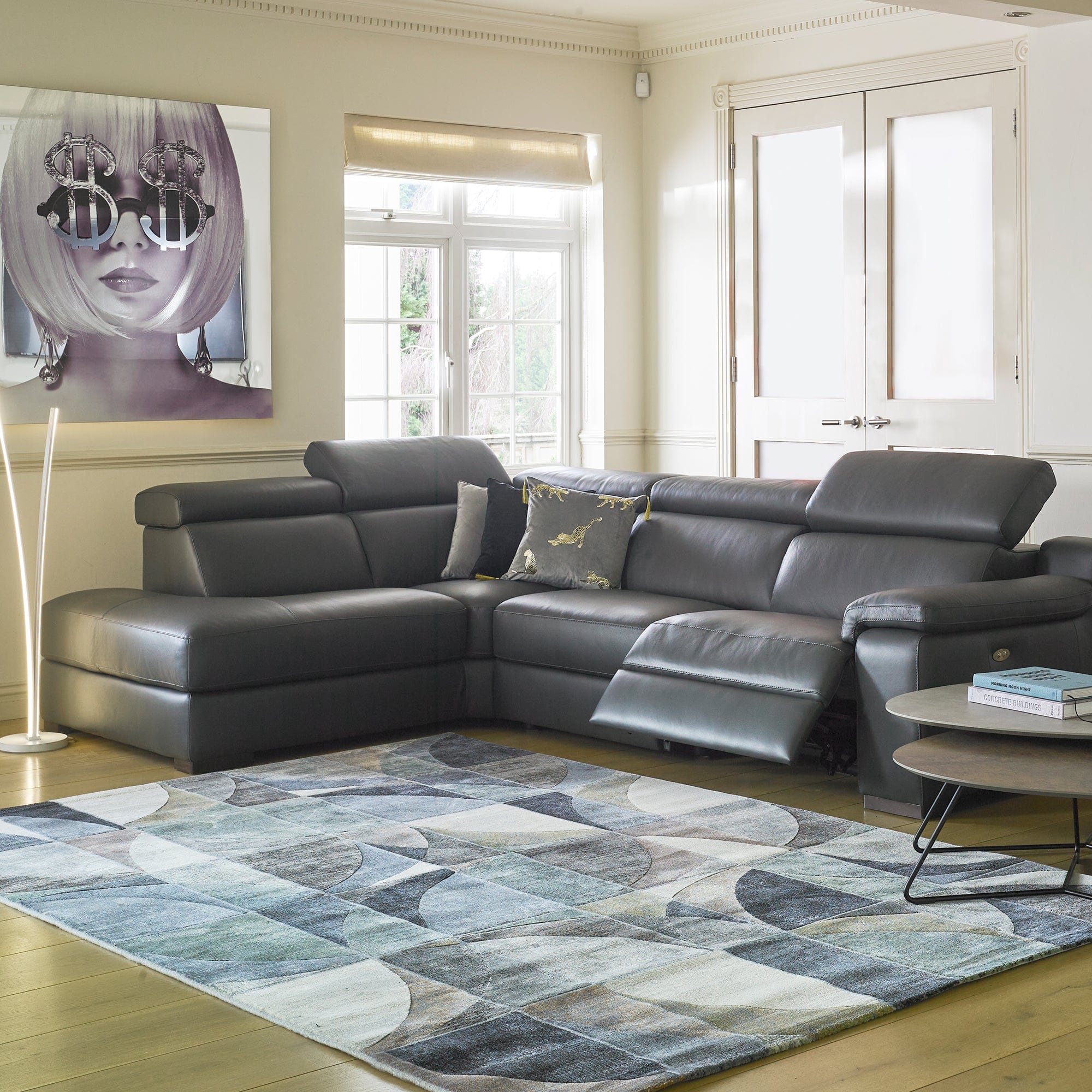 Selvino - LHF Power Recliner Corner Group Sofa, Leather - Image 2