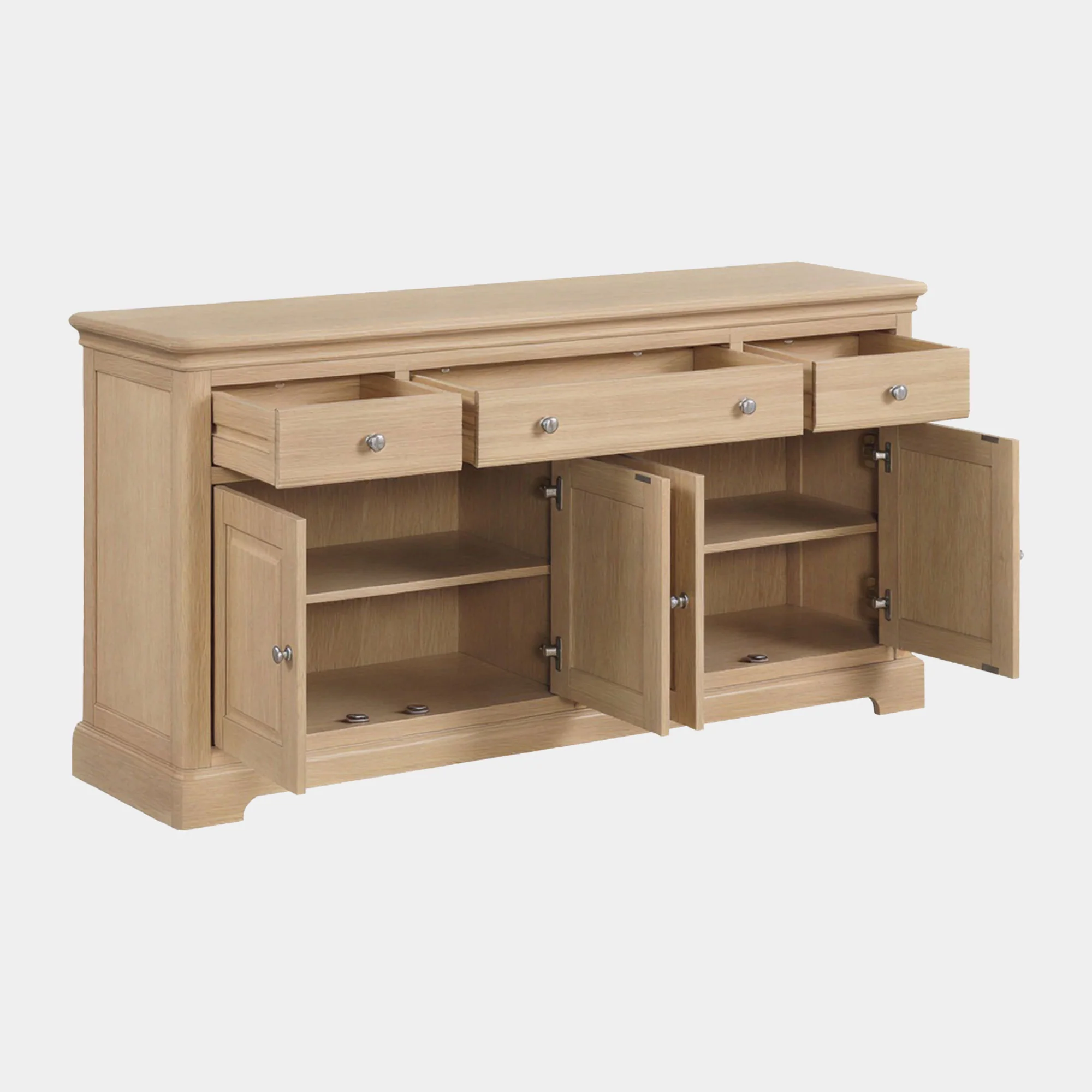 Sidmouth - 4 Door Sideboard With Drawers, Oak - Image 3