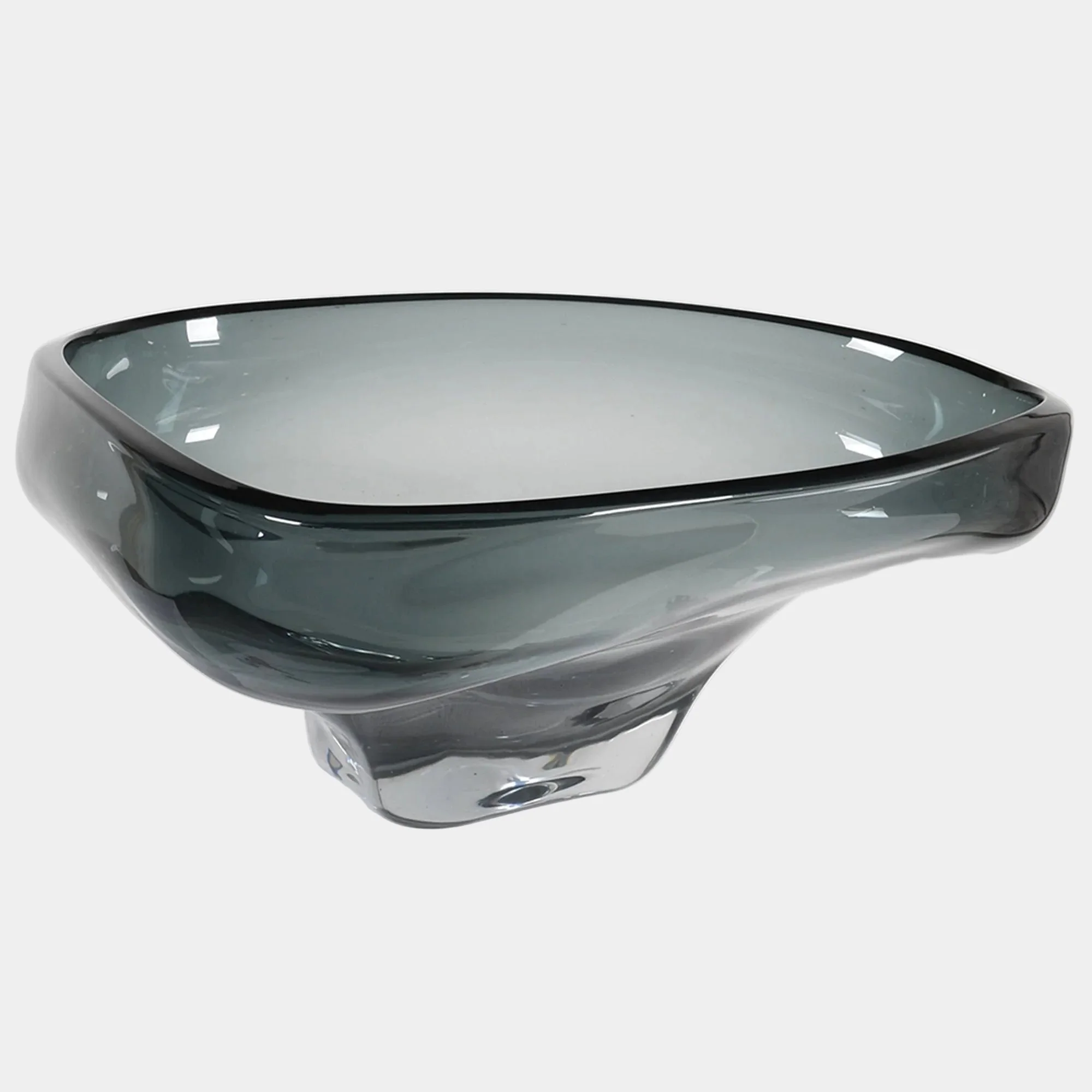 Smoked - Decorative Bowl, Black Glass