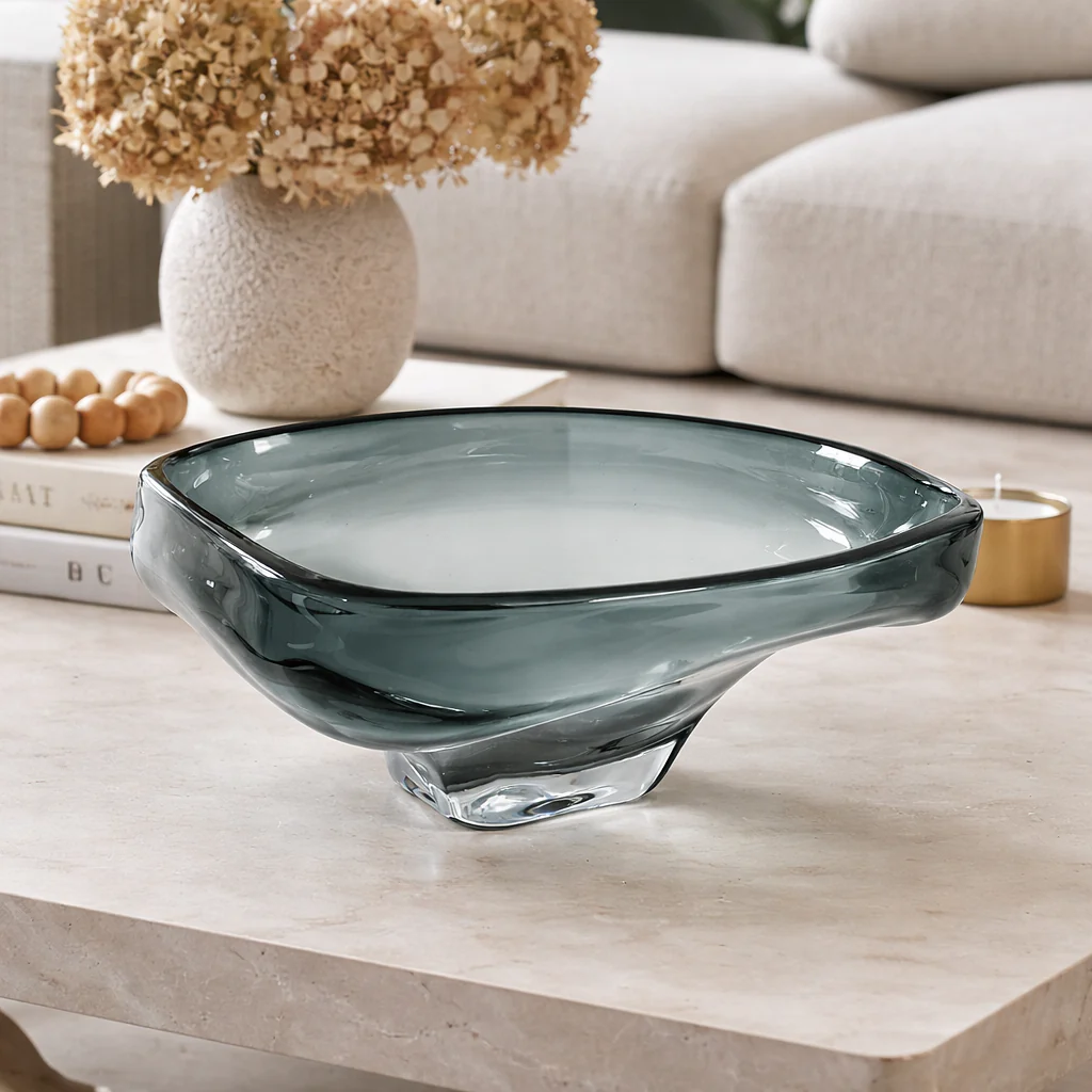 Smoked - Decorative Bowl, Black Glass - Image 2