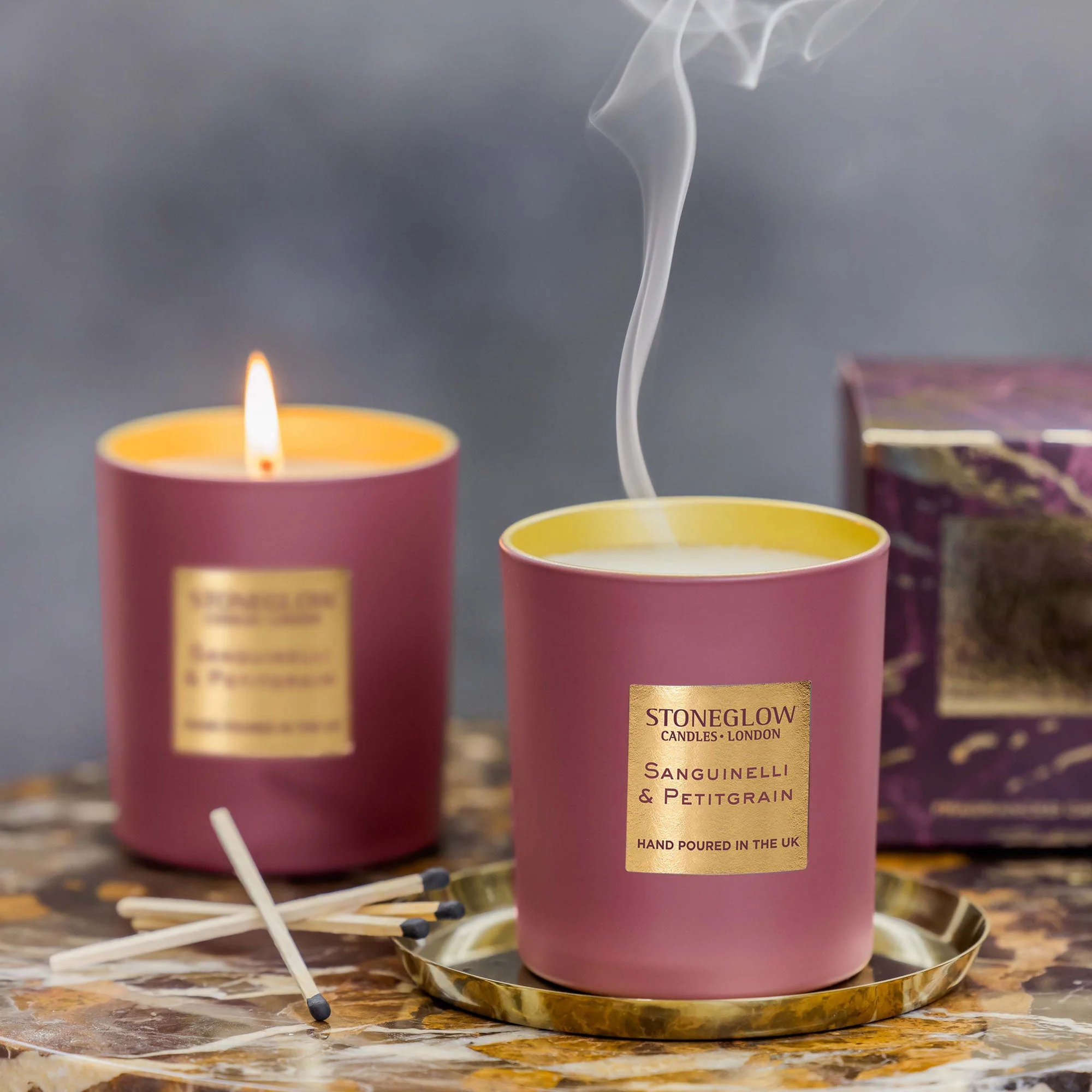 Stoneglow Luna - Sanguinelli & Petitgrain Candle 220g - Image 2