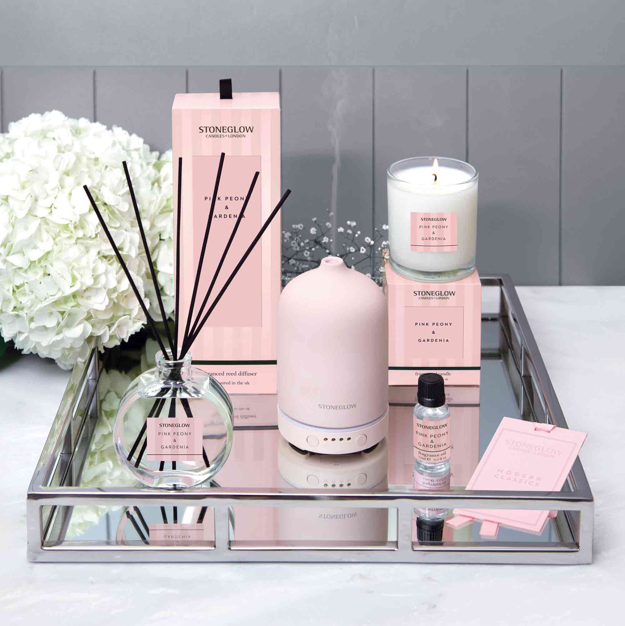 Stoneglow Modern Classics - Pink Peony & Gardenia Reed Diffuser 210ml - Image 2
