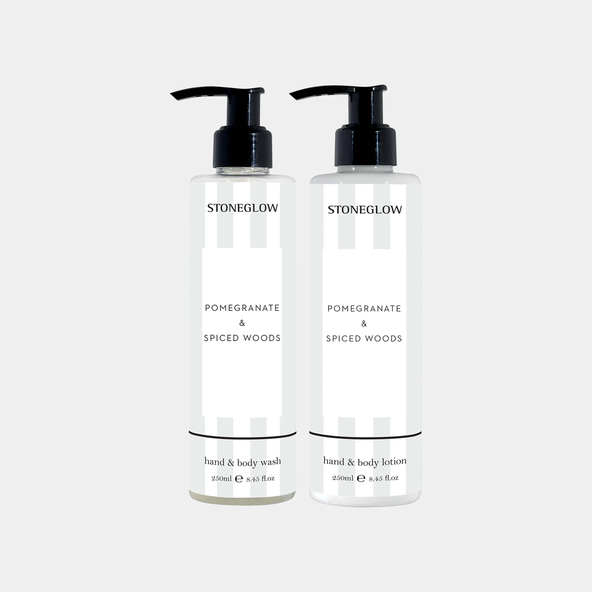 Stoneglow Modern Classics - Pomegranate & Spiced Woods Body Wash & Lotion, Set Of 2