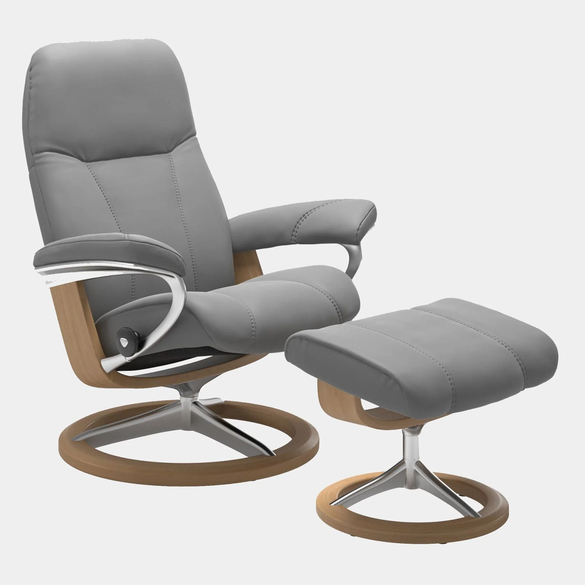 Stressless Consul - Armchair & Stool, Signature Leather
