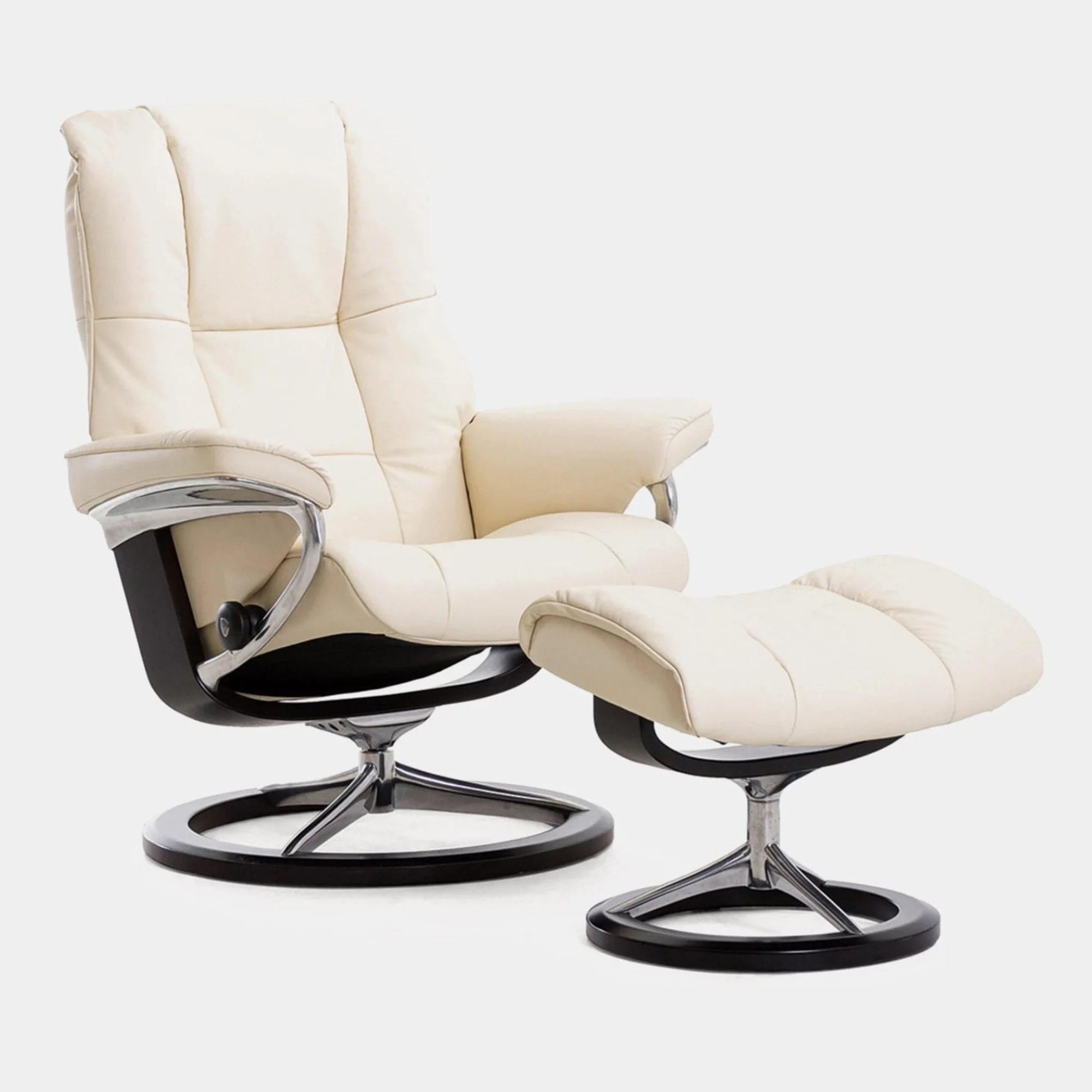 Stressless Mayfair - Chair & Stool With Signature Base, Leather