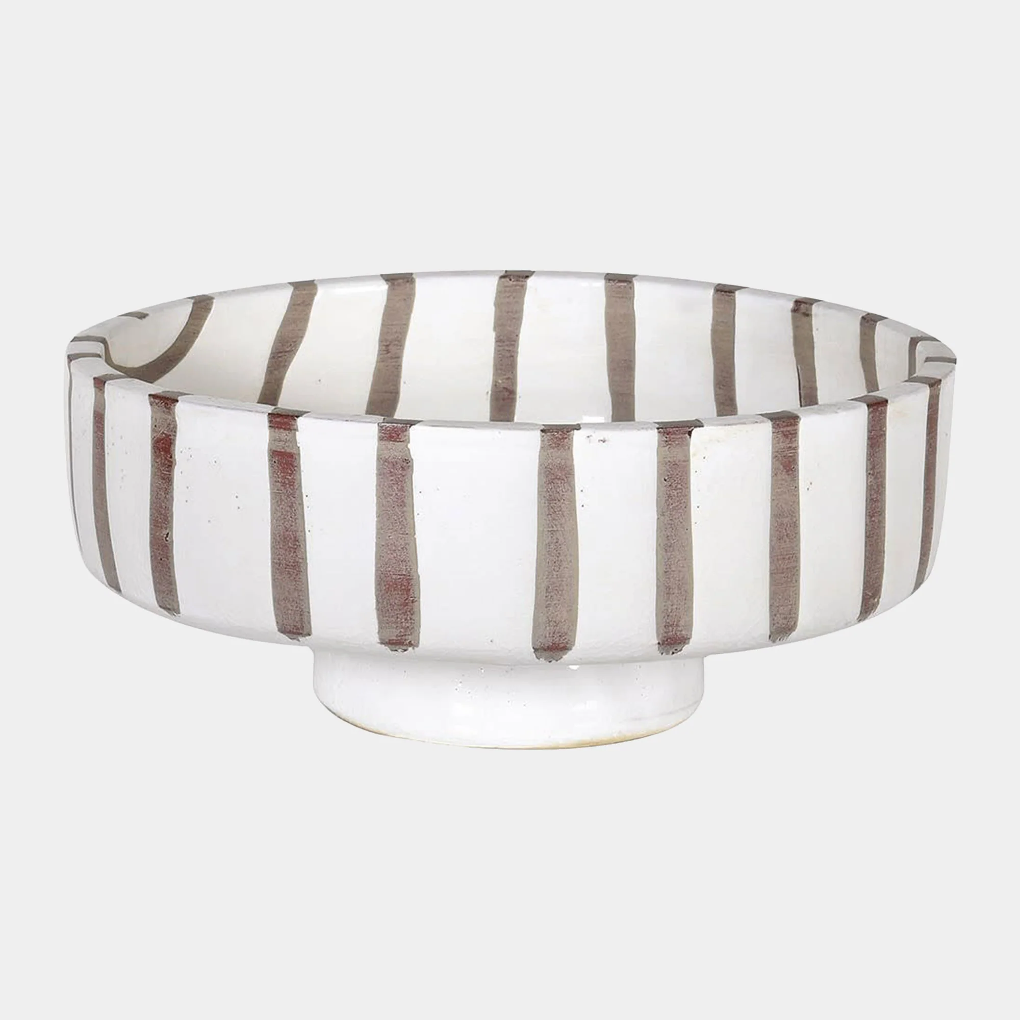 Stripe - Decorative Bowl, White Terracotta
