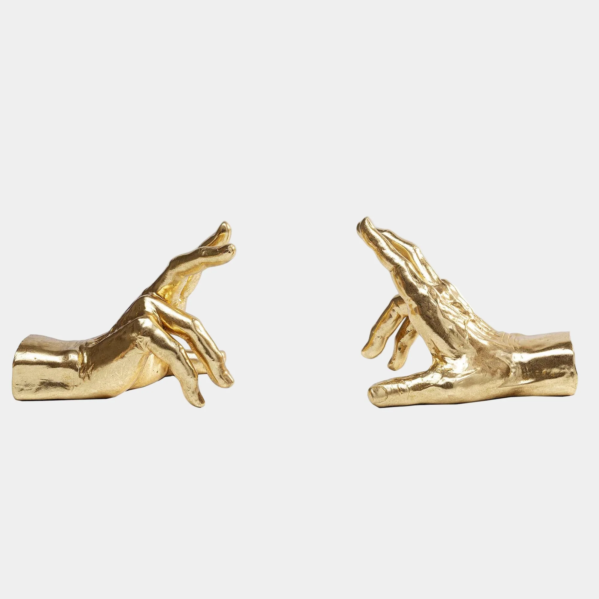 Supporting Hands - Gold Bookends