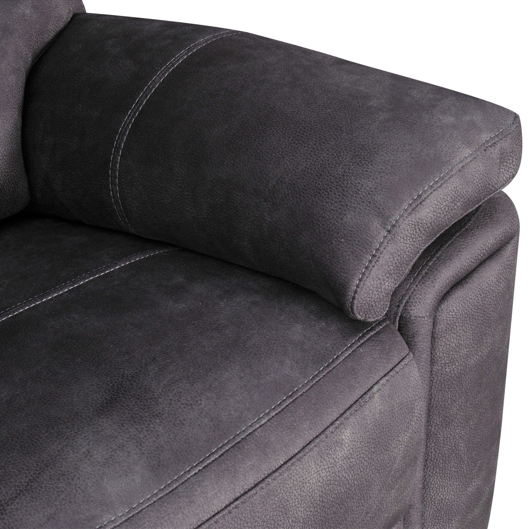 Tampa - 2 Seat Manual Recliner Sofa, Fabric - Image 3