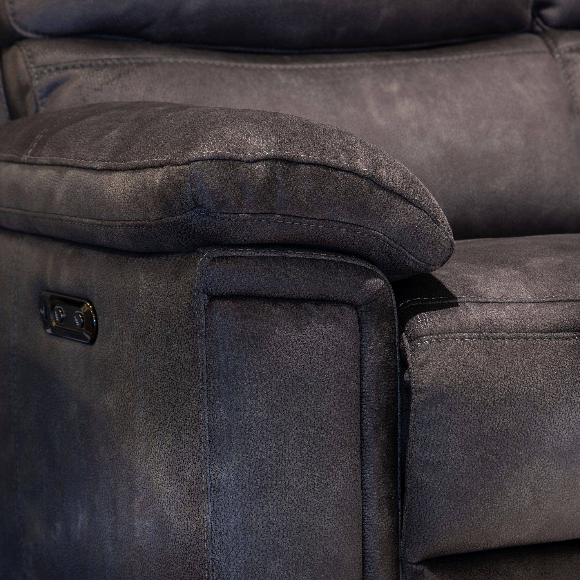Tampa - 3 Seat Power Recliner Sofa, Fabric - Image 7