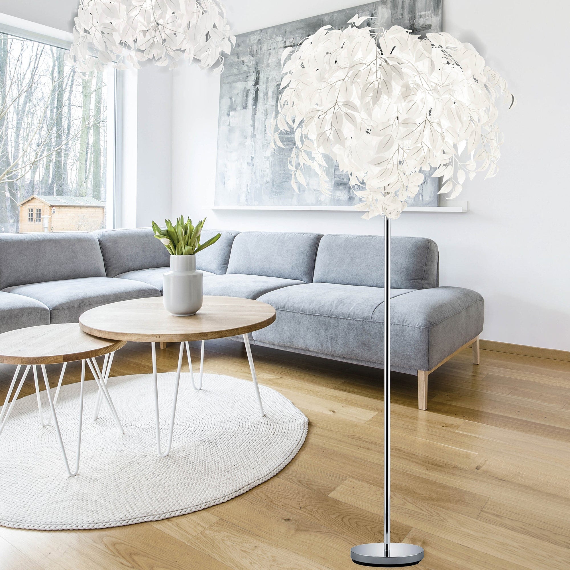 Treely Leaf, White - Floor Lamp - Image 2
