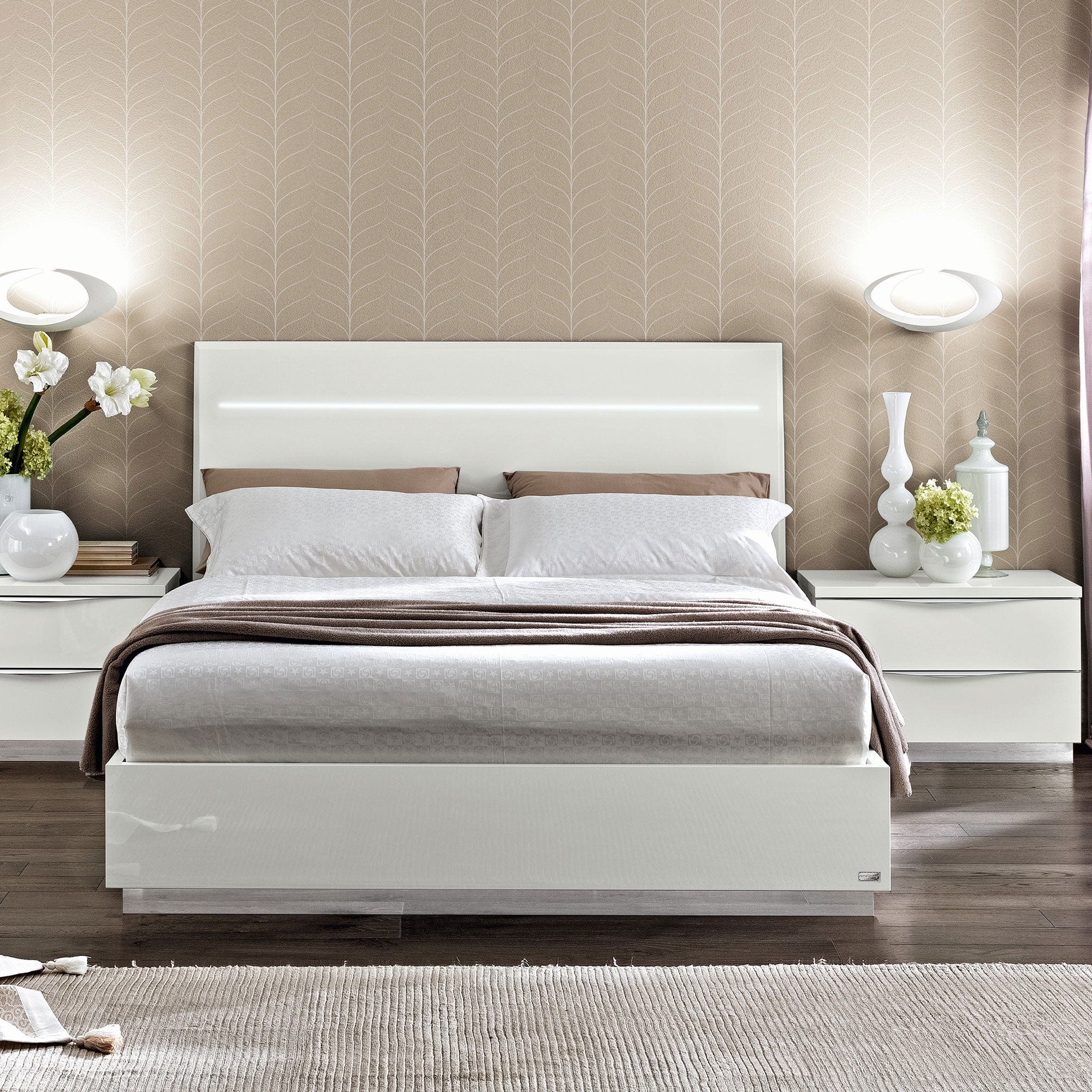 Treviso White - 2 Drawer Bedside Table - Image 2