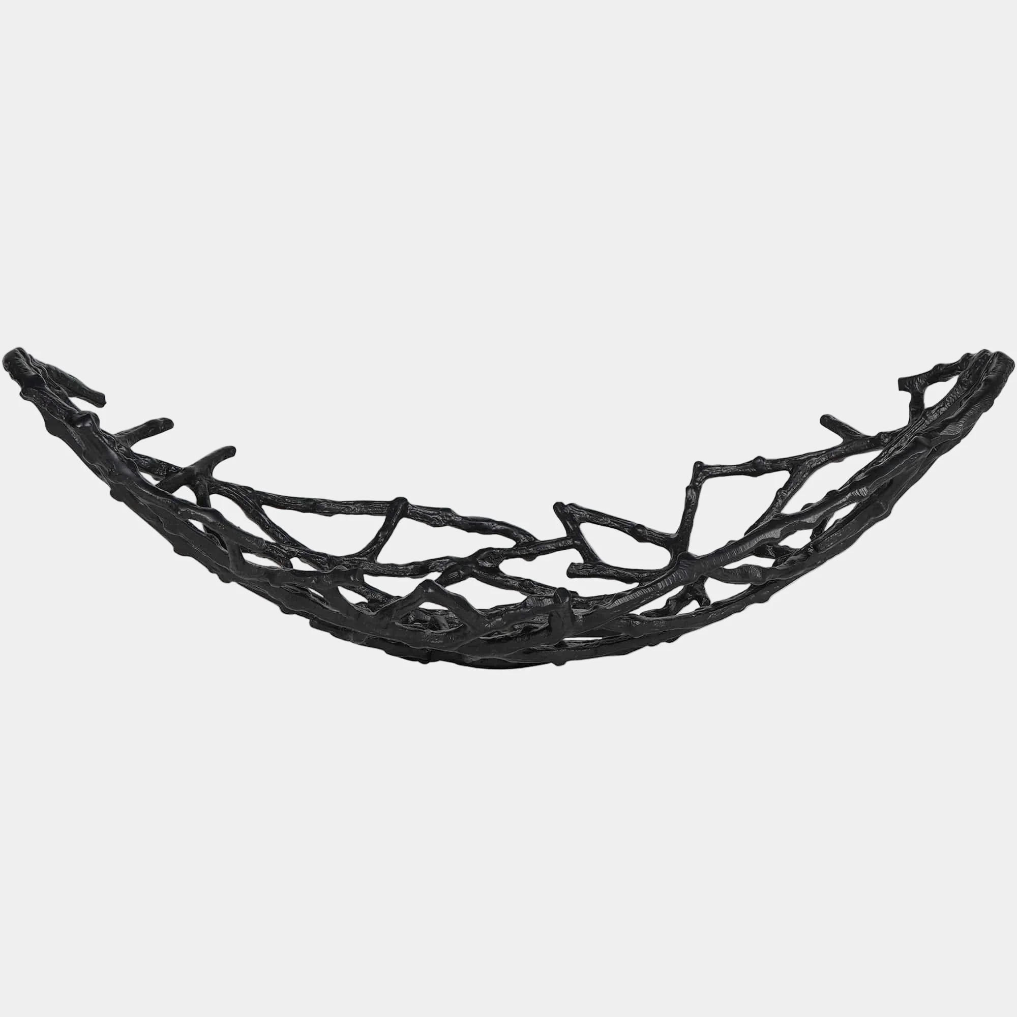 Twig - Decorative Bowl, Black Metal