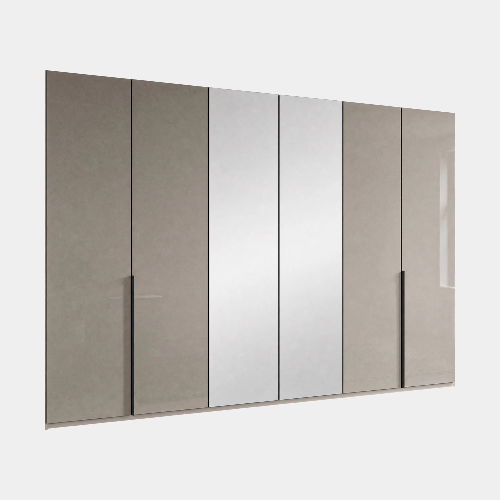 Varnell - 6 Door Mirrored Glass Wardrobe - Image 3
