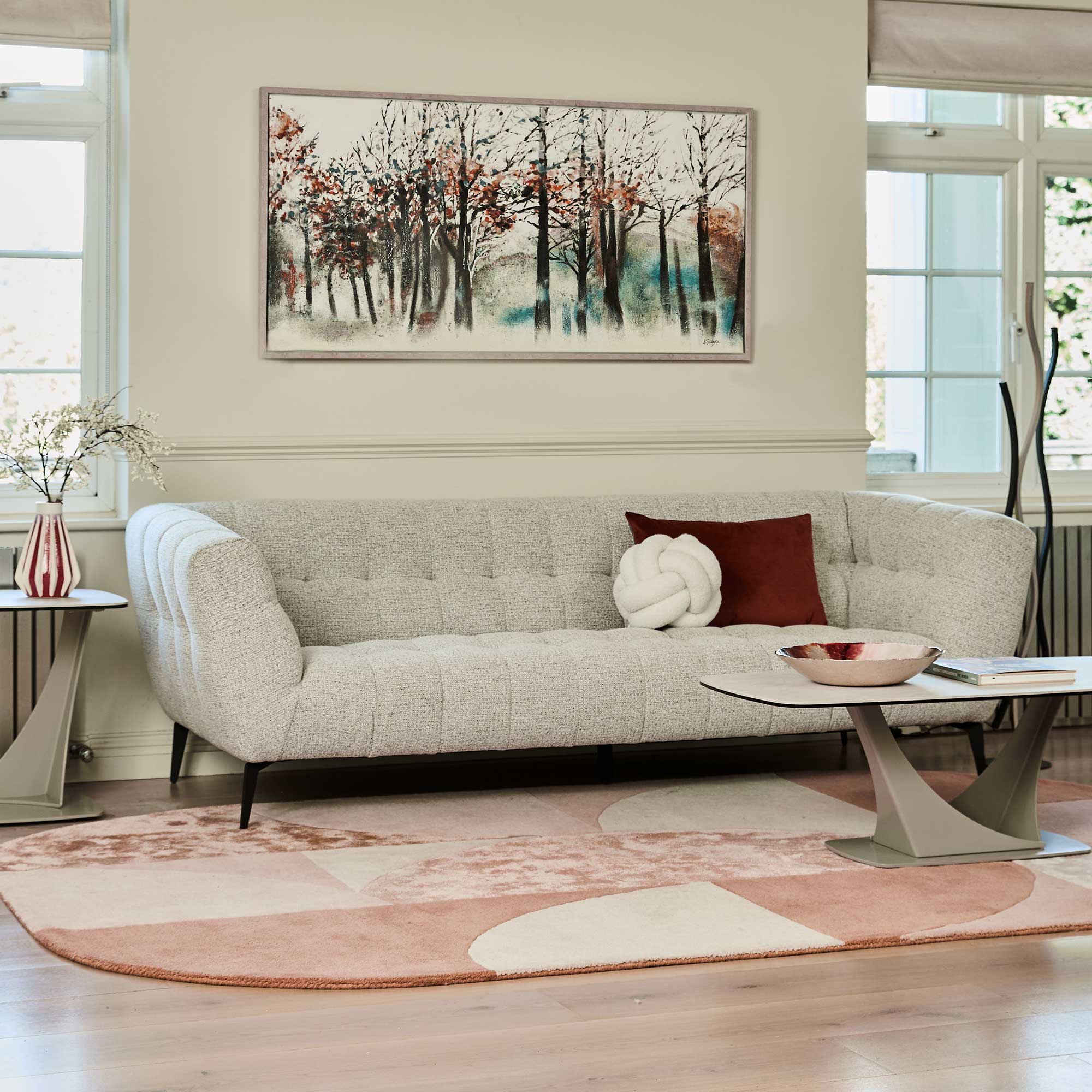 Vincenzo - 3 Seat Sofa, Fabric - Image 2