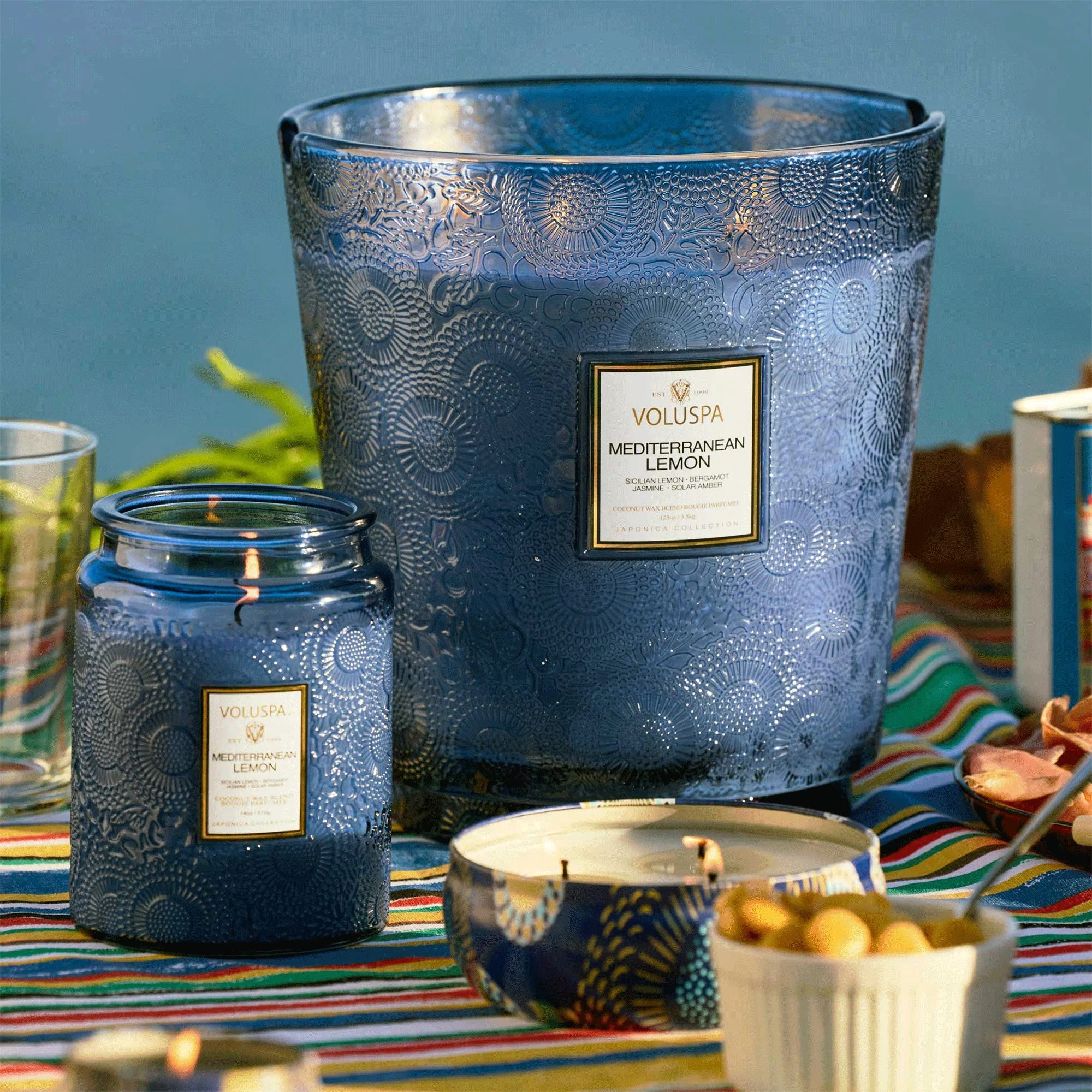 Voluspa Mediterranean Lemon - Sicilian Lemon, Bergamot, Jasmine & Solar Amber Candle 340g - Image 2