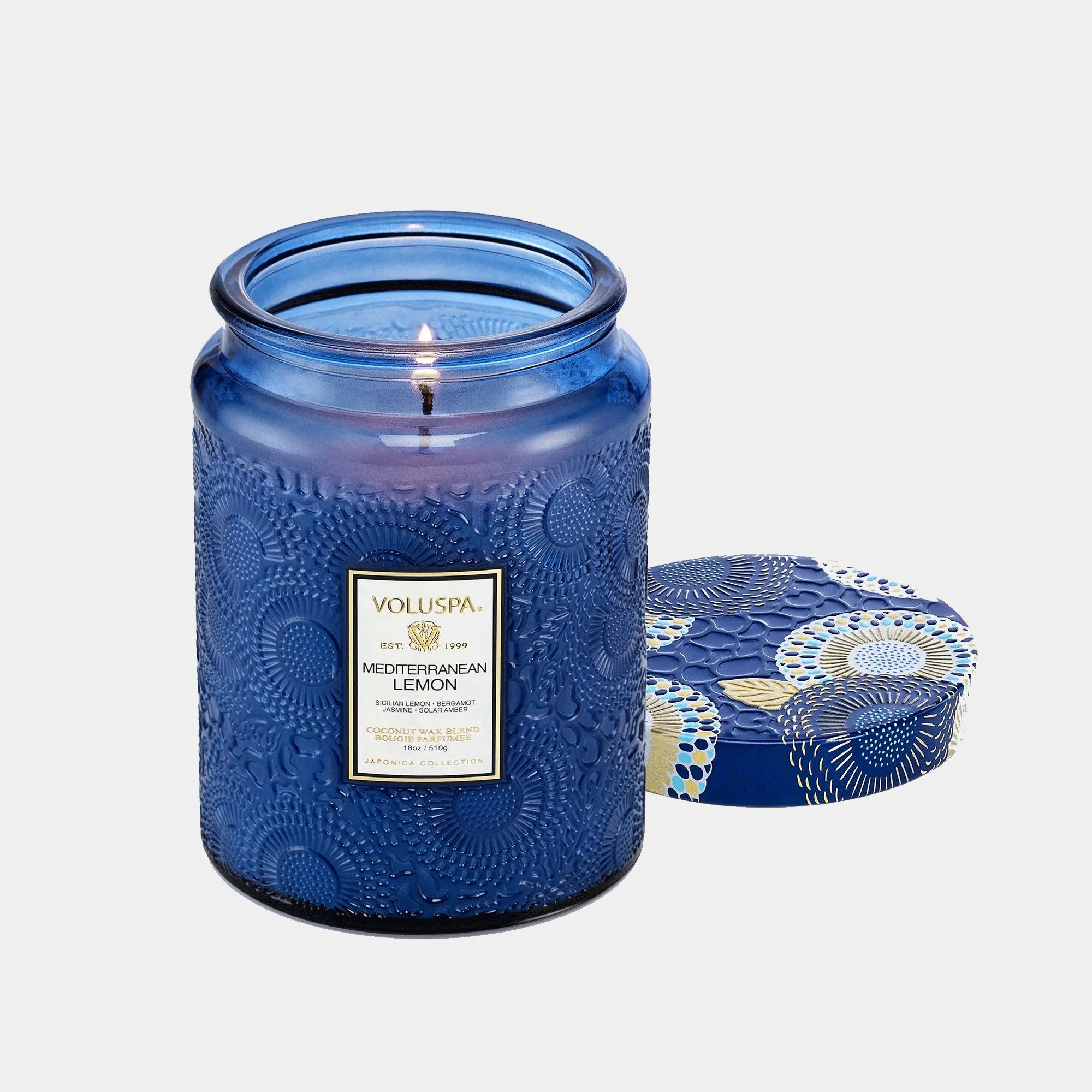 Voluspa Mediterranean Lemon - Sicilian Lemon, Bergamot, Jasmine & Solar Amber Candle 510g