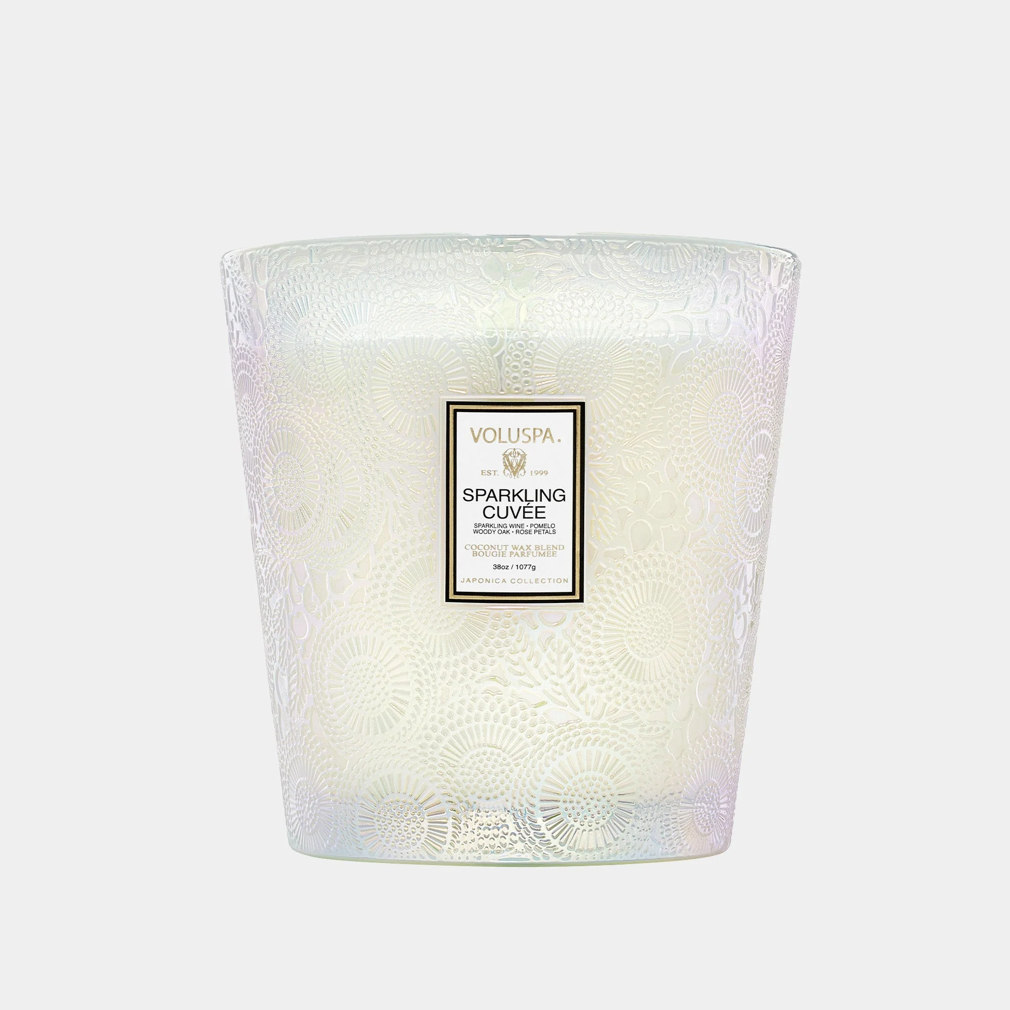 Voluspa Sparkling Cuvee - Pomelo, Woody Oak & Rose Petals Candle 1.1kg - Image 3