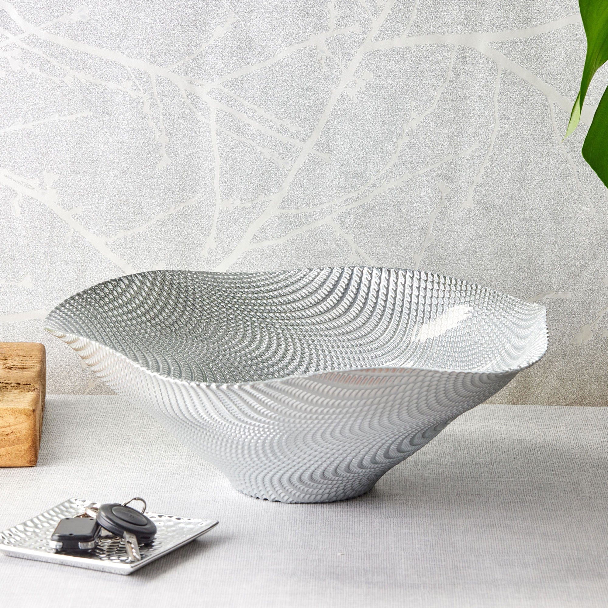 Vortex - Decorative Bowl, Platinum glass - Image 2