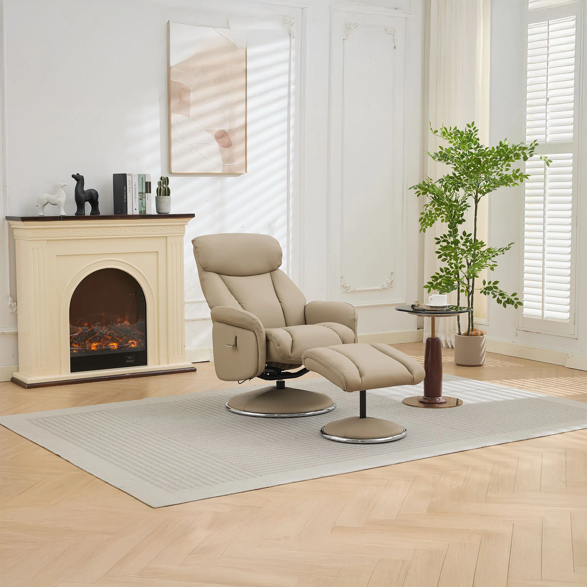Yukon - Swivel Recliner Chair With Footstool - Image 28