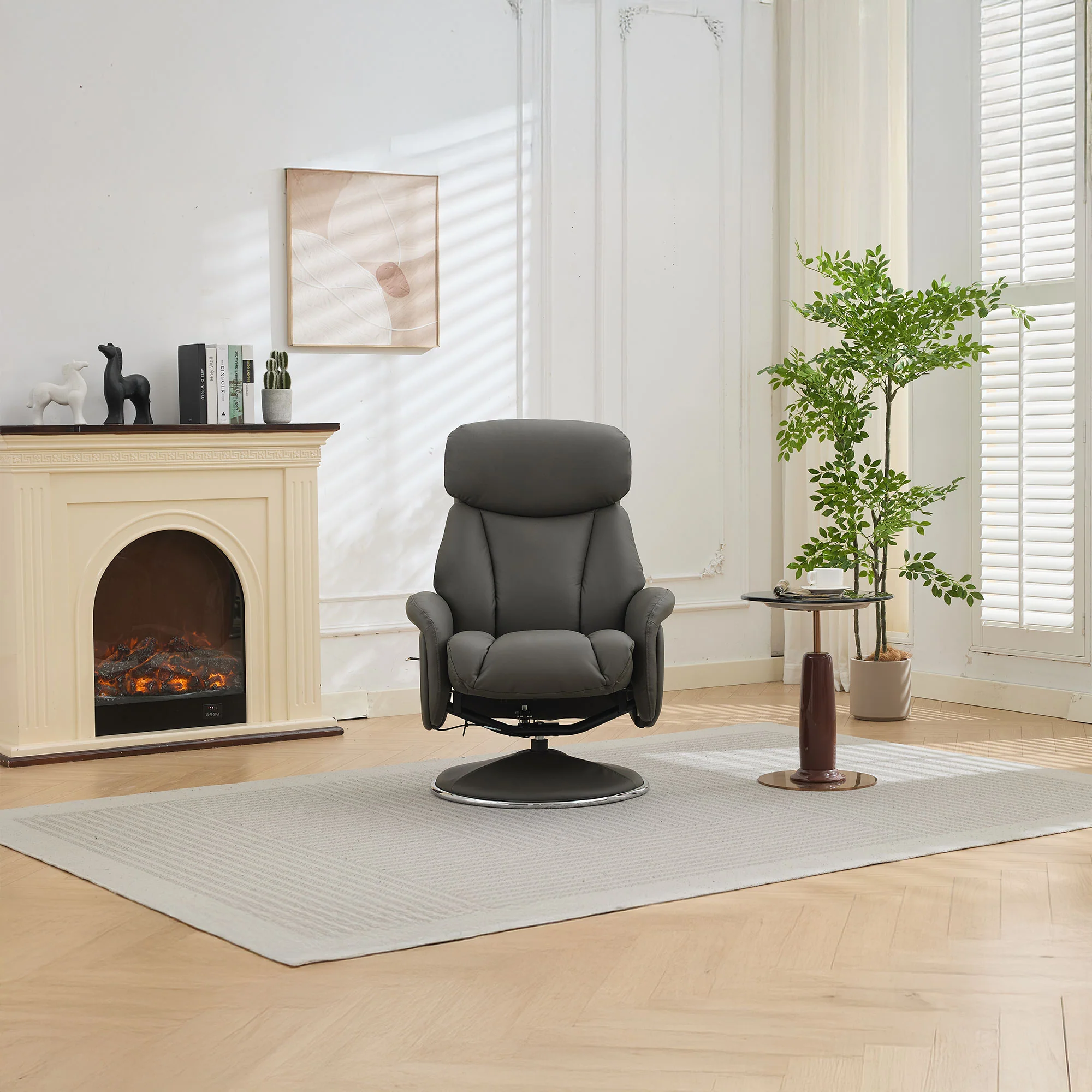 Yukon - Swivel Recliner Chair With Footstool - Image 3