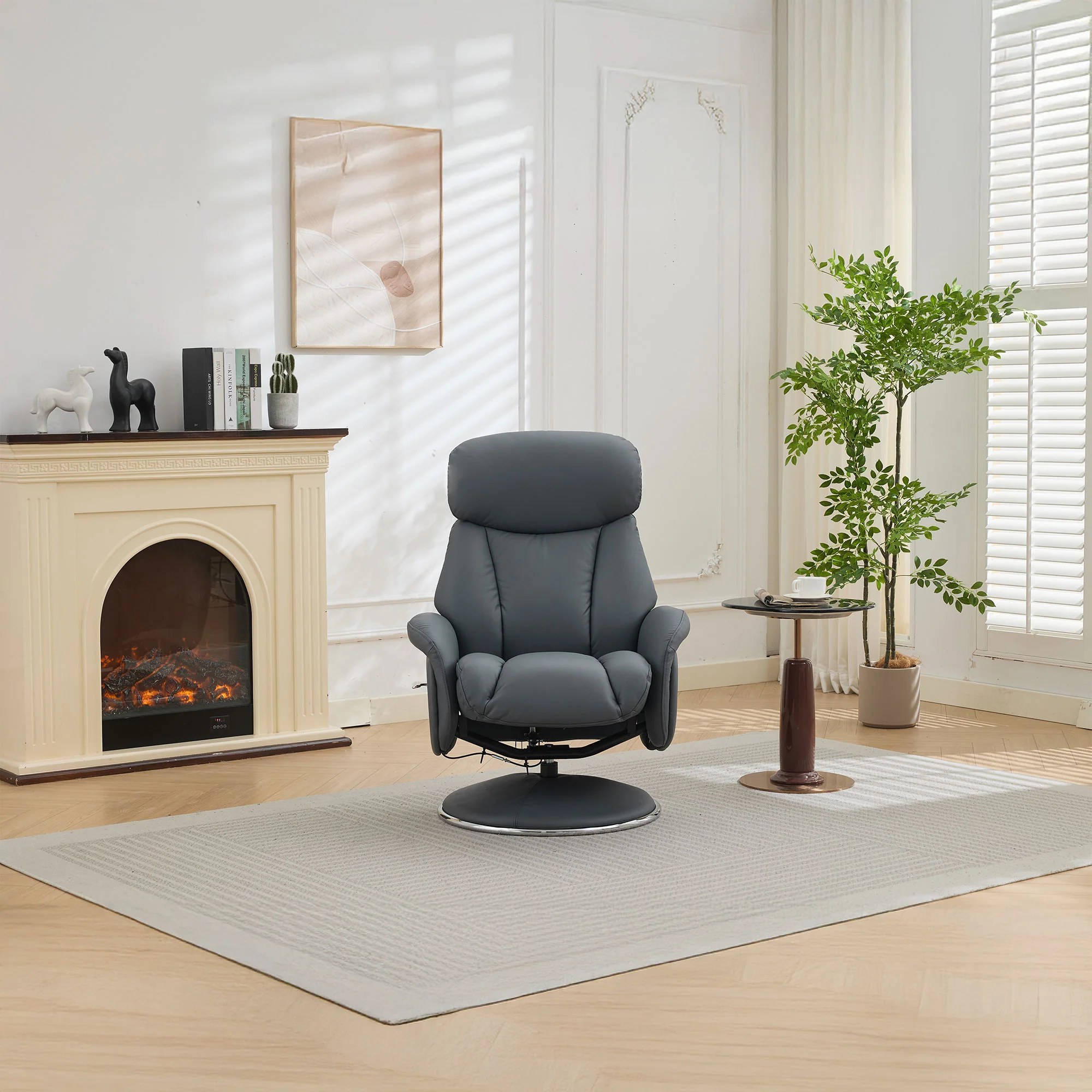 Yukon - Swivel Recliner Chair With Footstool - Image 31